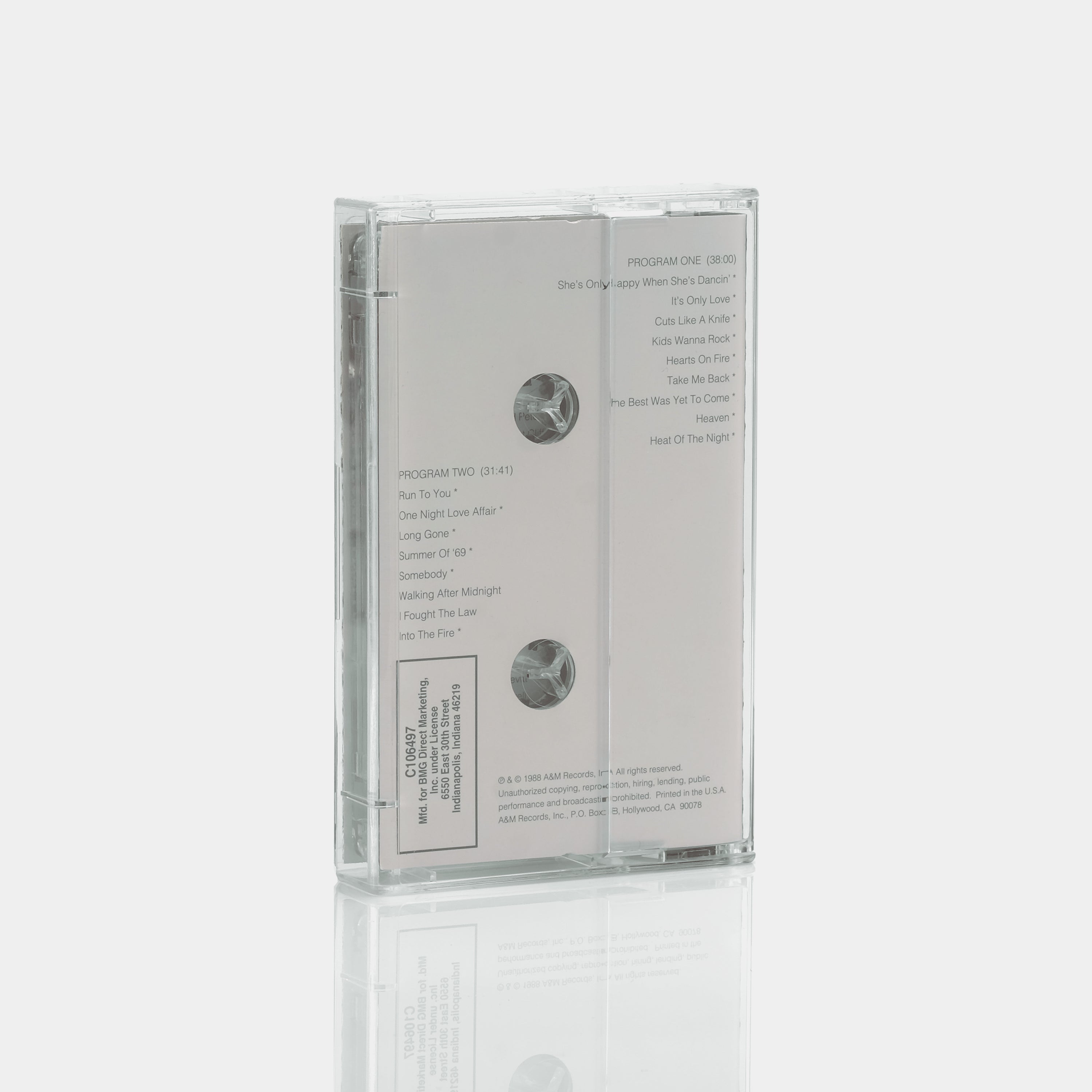 Bryan Adams - Live! Live! Live! Cassette Tape