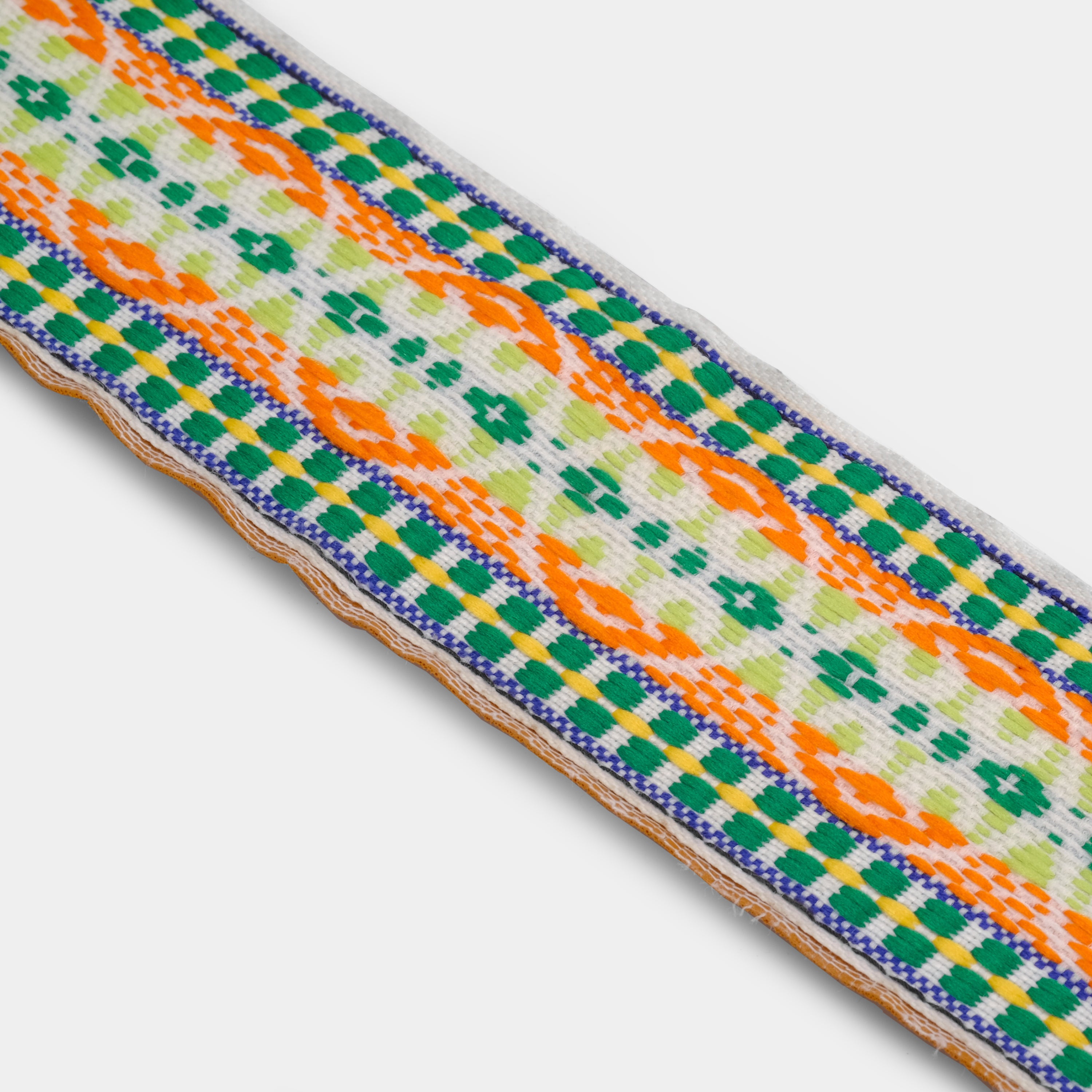 Green, Orange and Yellow Patterned Hippie Camera Strap