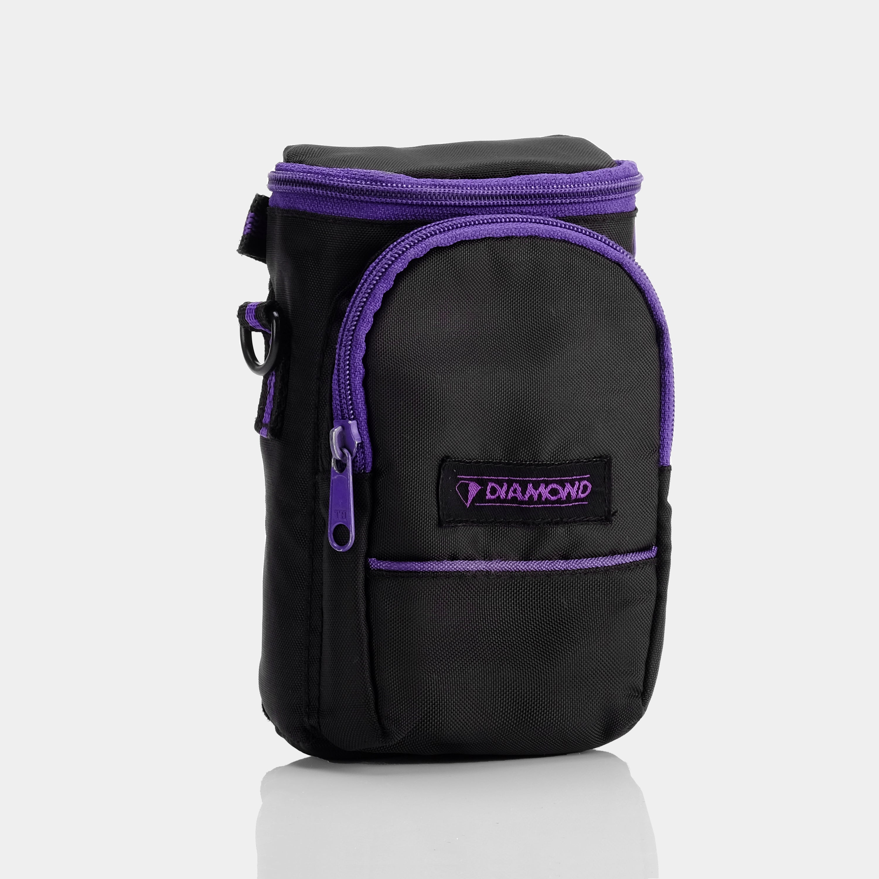 Diamond Black & Purple Camera Bag