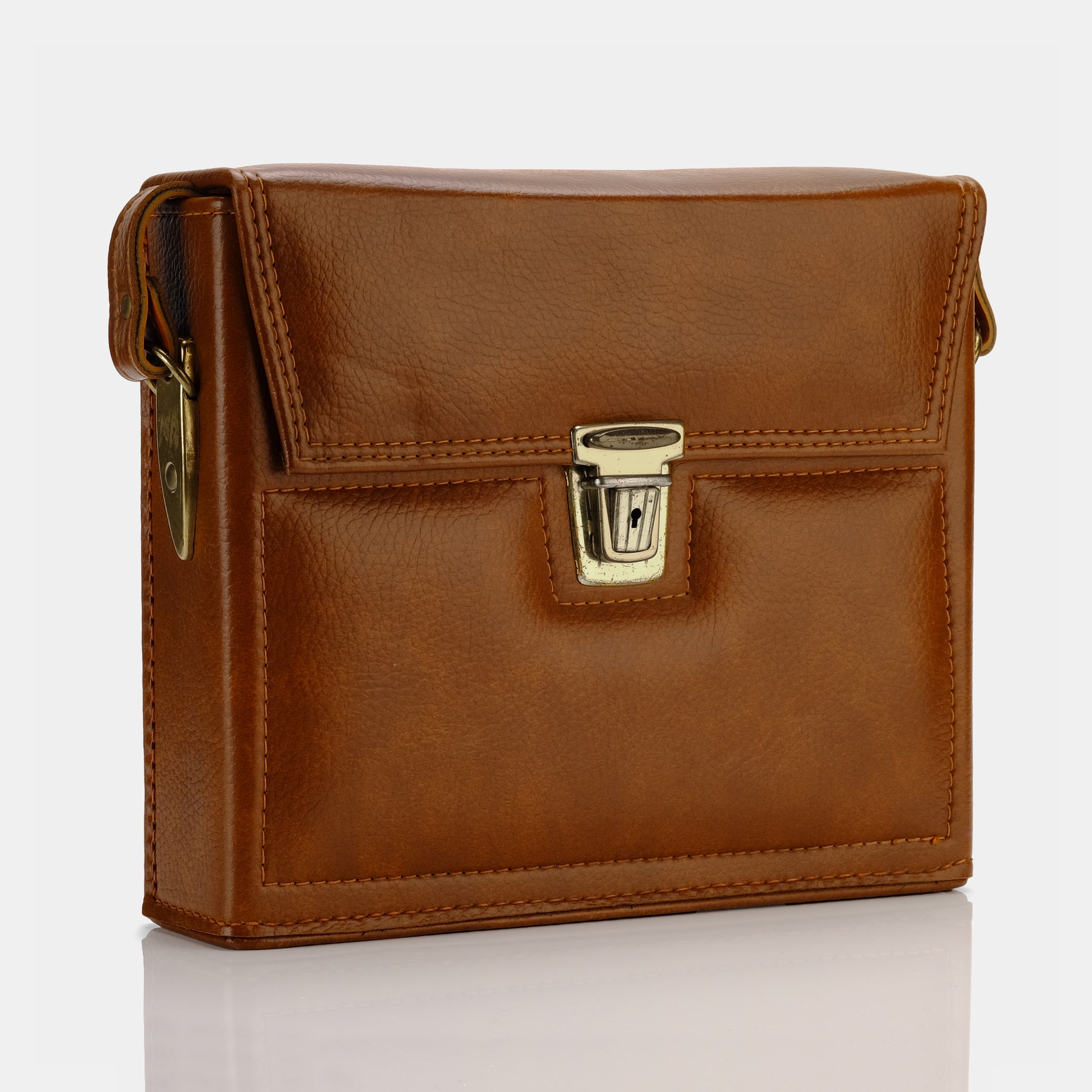 Brown Leather Folding Camera Bag