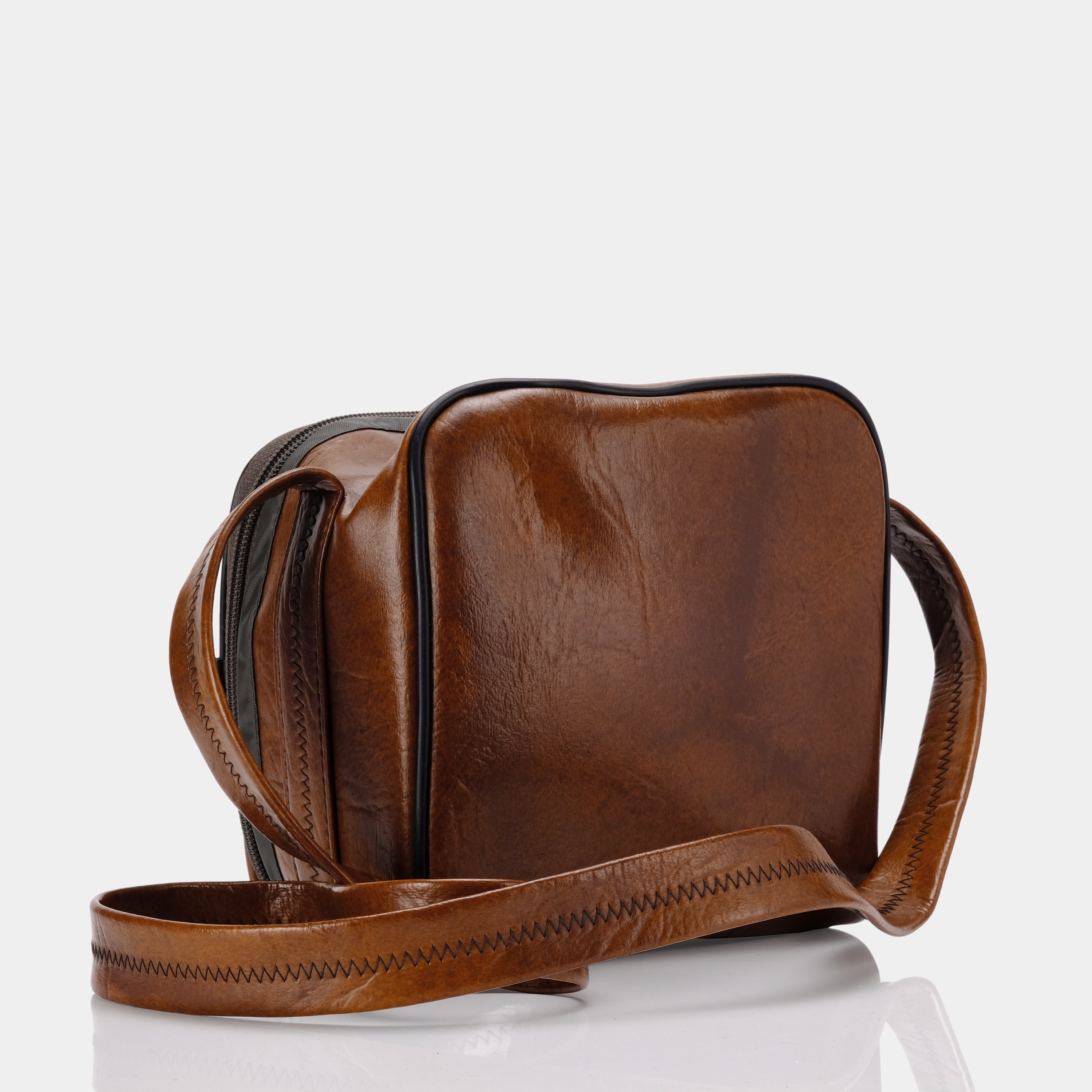 Brown Leather Square Camera Bag