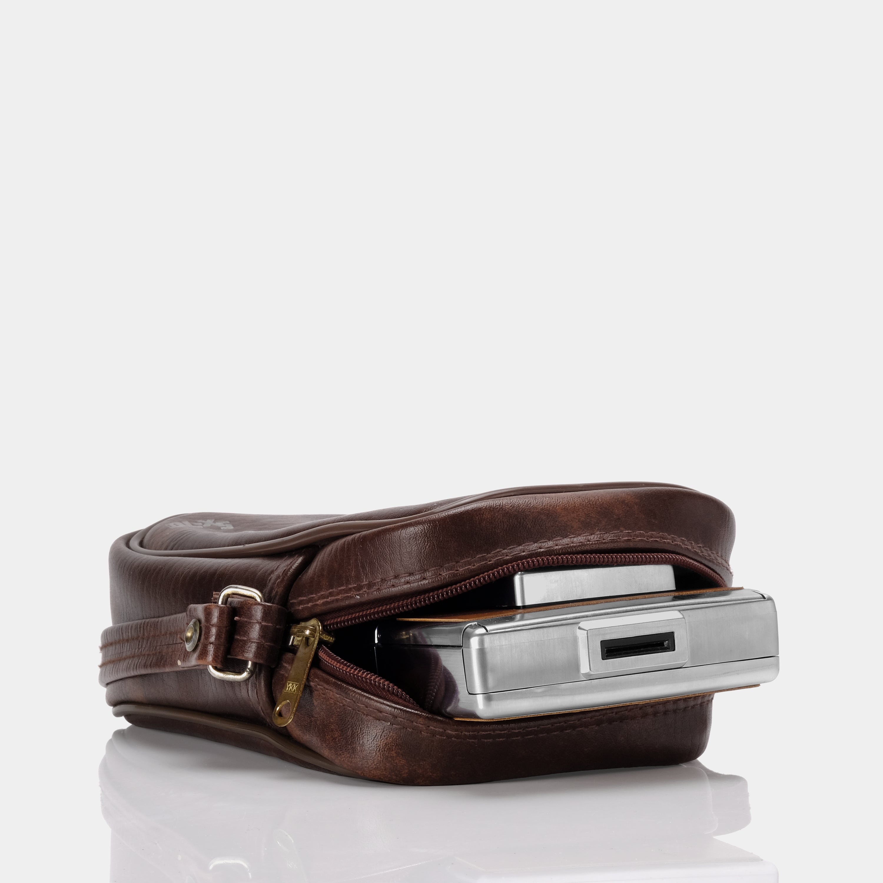 Brown Polaroid Folding SX-70 Leather Camera Bag