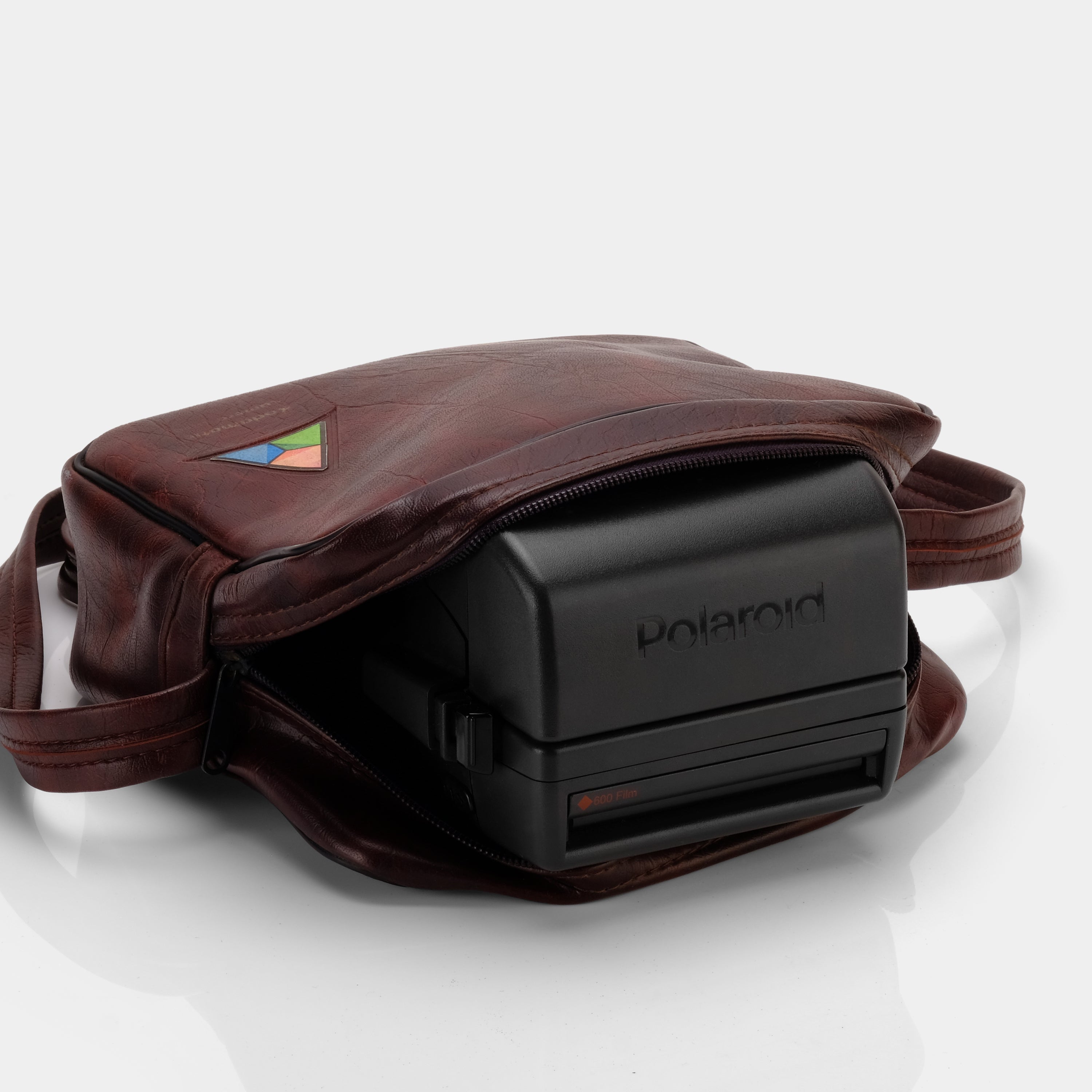 Kodamatic Burgundy Faux Leather Camera Bag