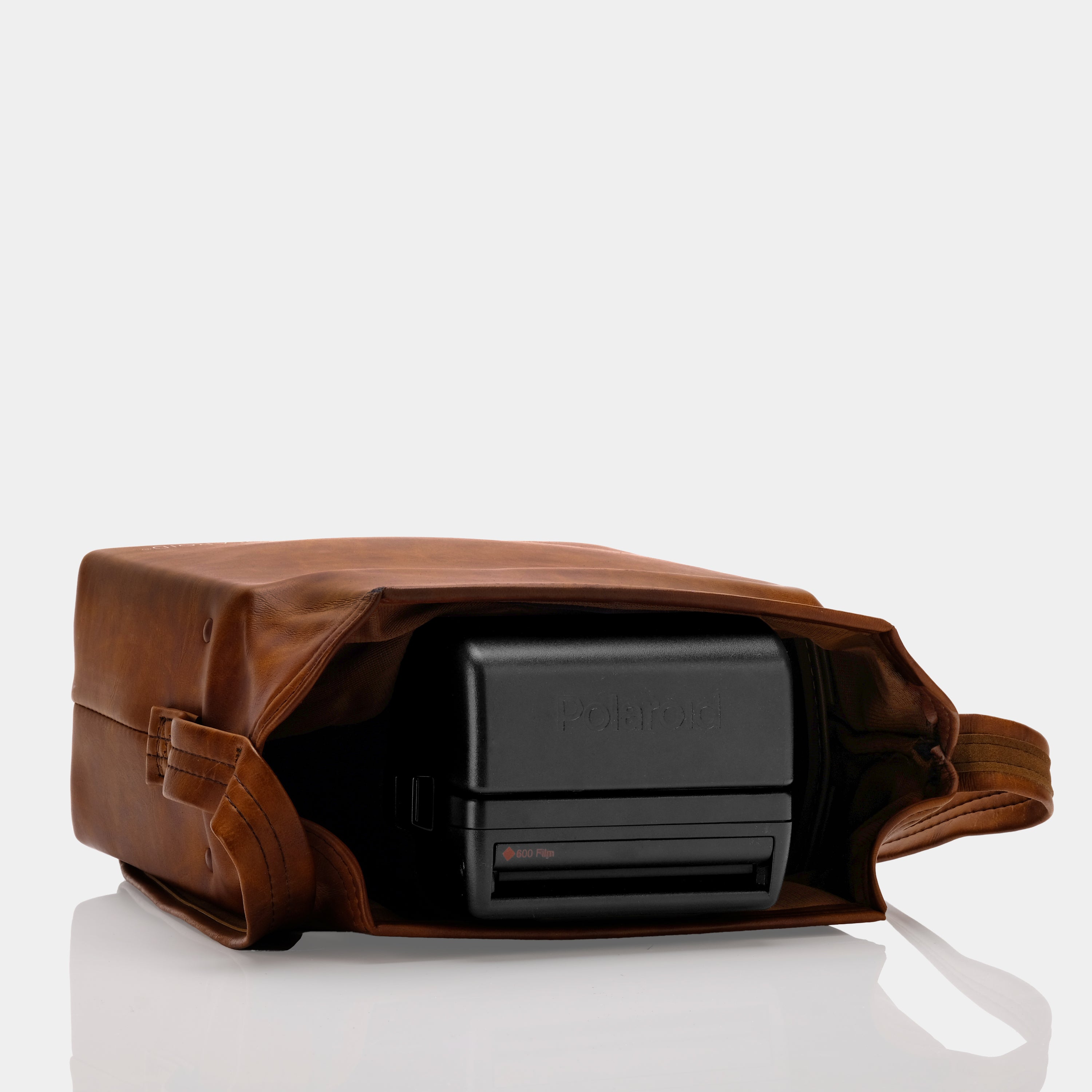 Brown Vinyl Polaroid Instant Camera Case