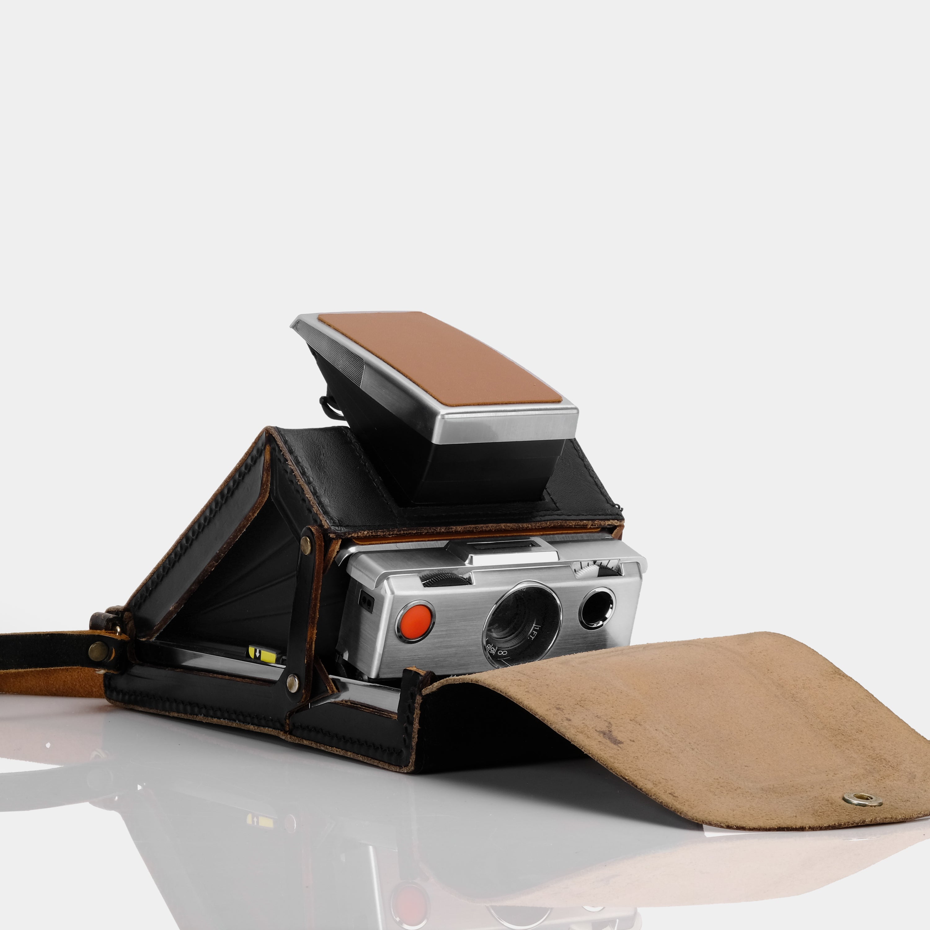 Polaroid SX-70 Black Leather Ever-Ready Style Folding Camera Case