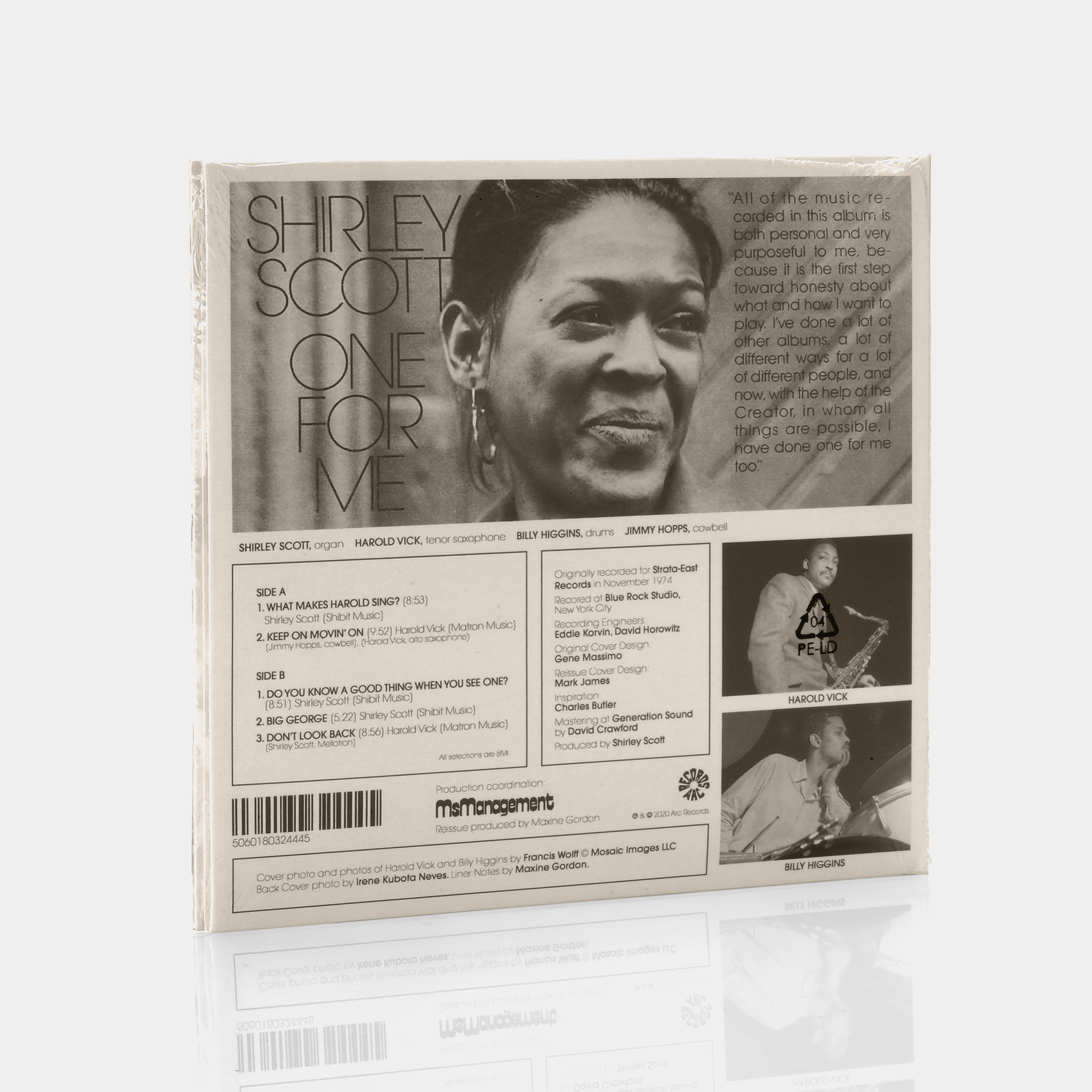 Shirley Scott - One For Me CD