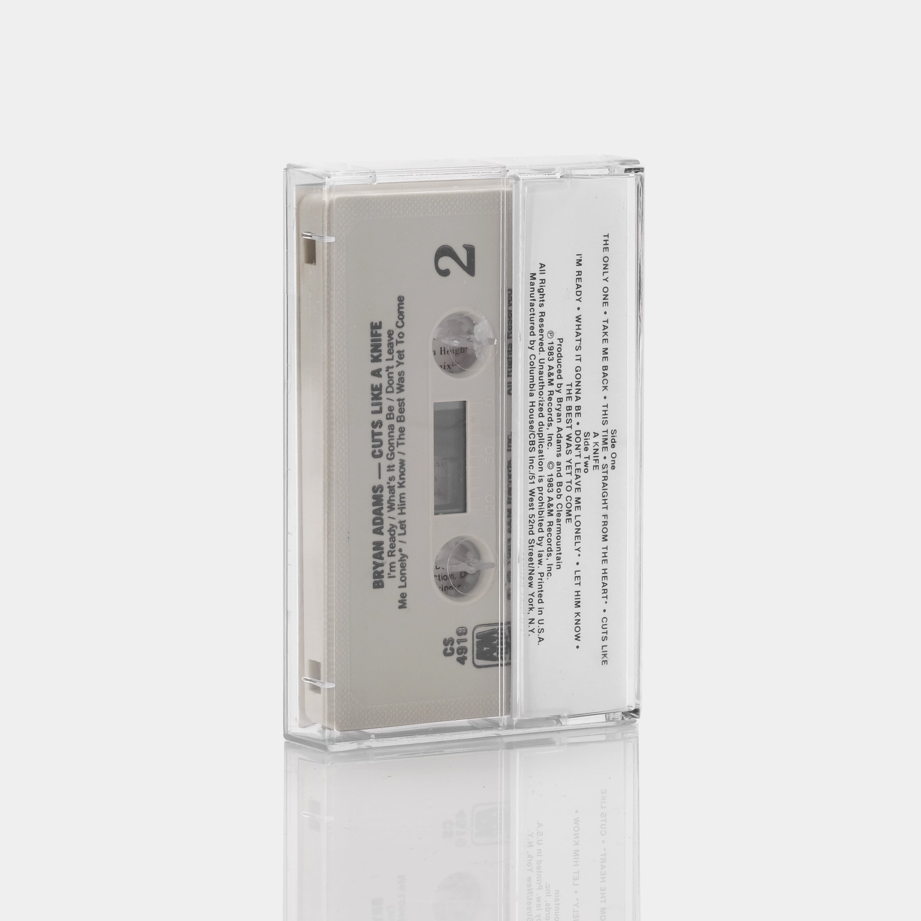 Bryan Adams - Cuts Like A Knife Cassette Tape