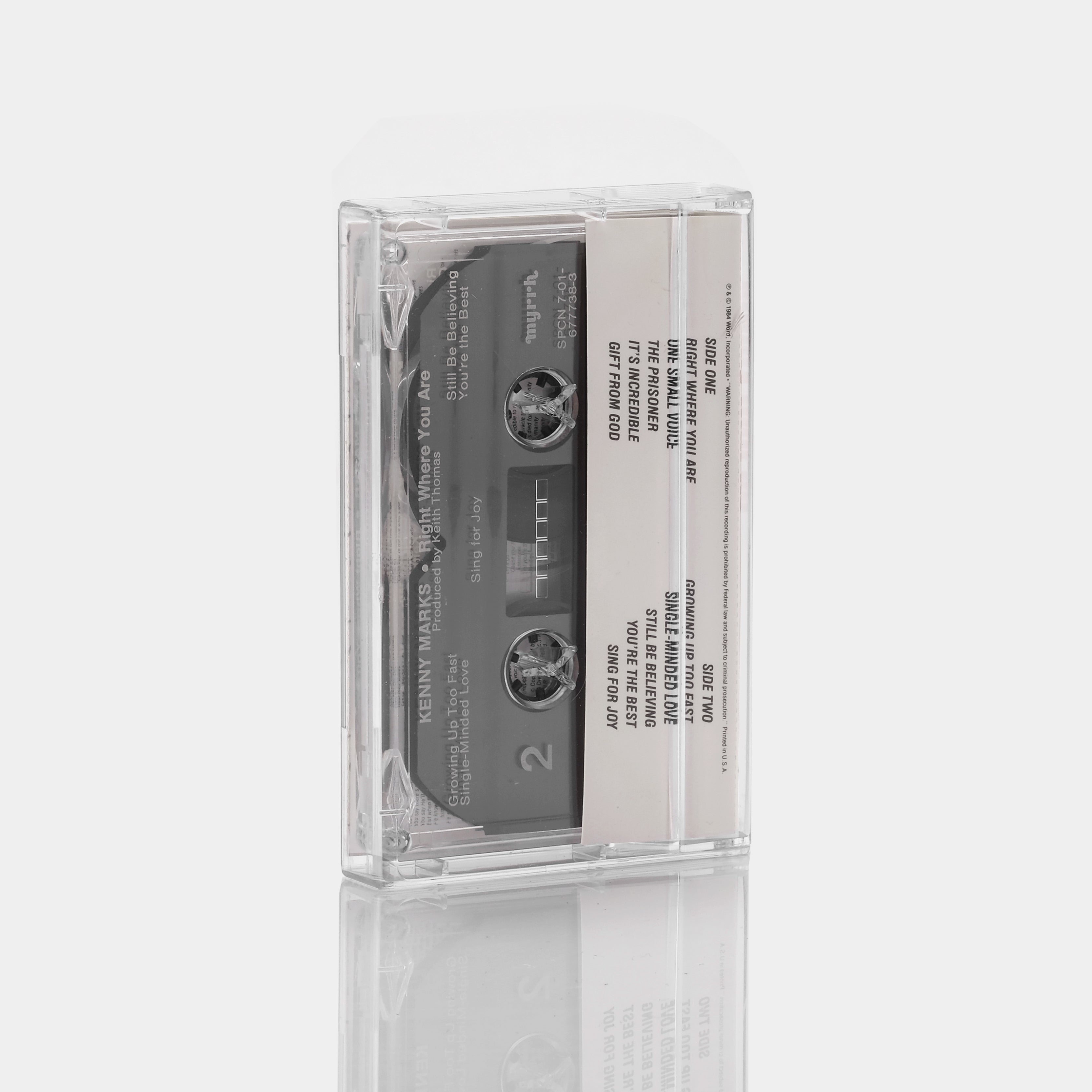 Kenny Marks - Right Where You Are Cassette Tape