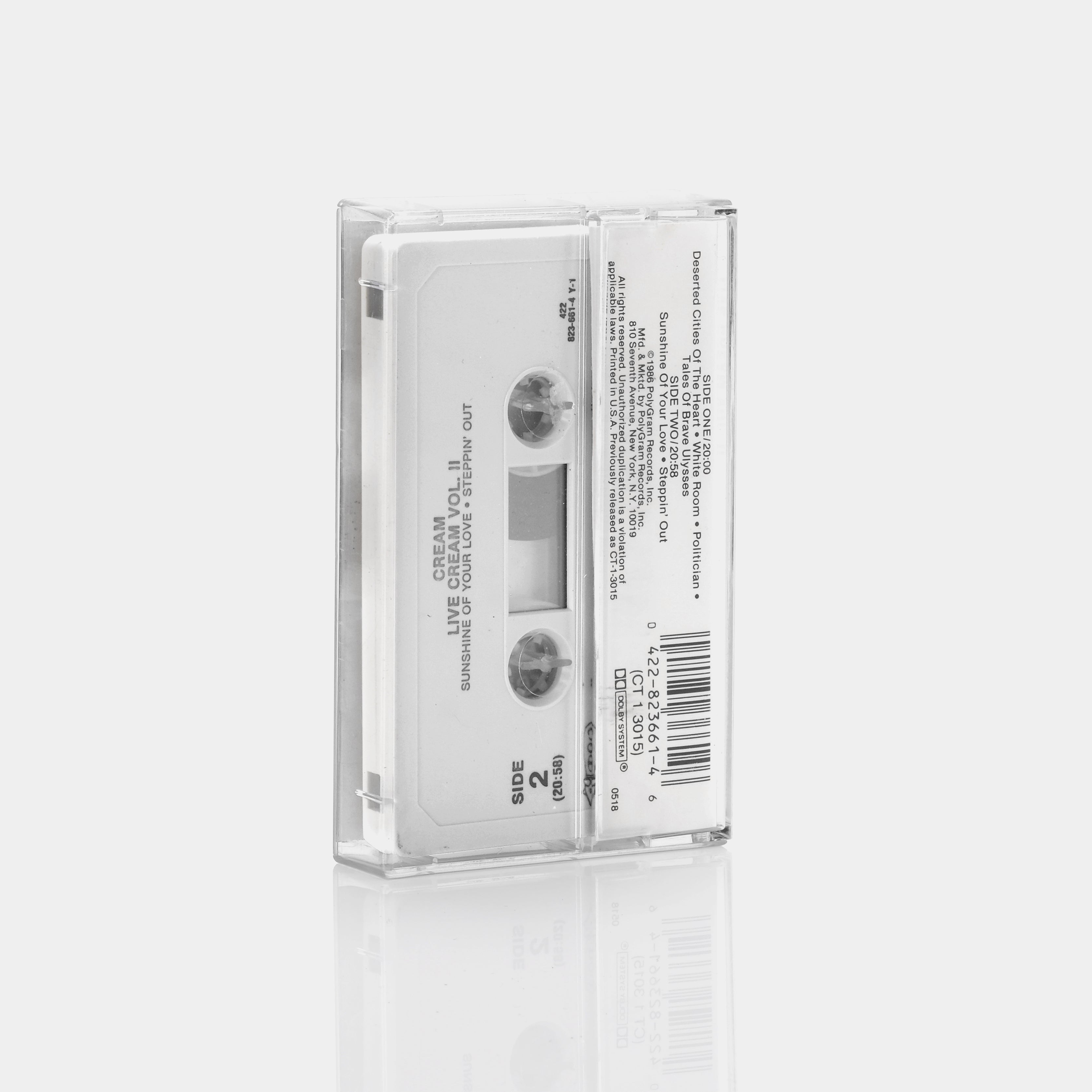 Cream - Live Cream Vol. II Cassette Tape