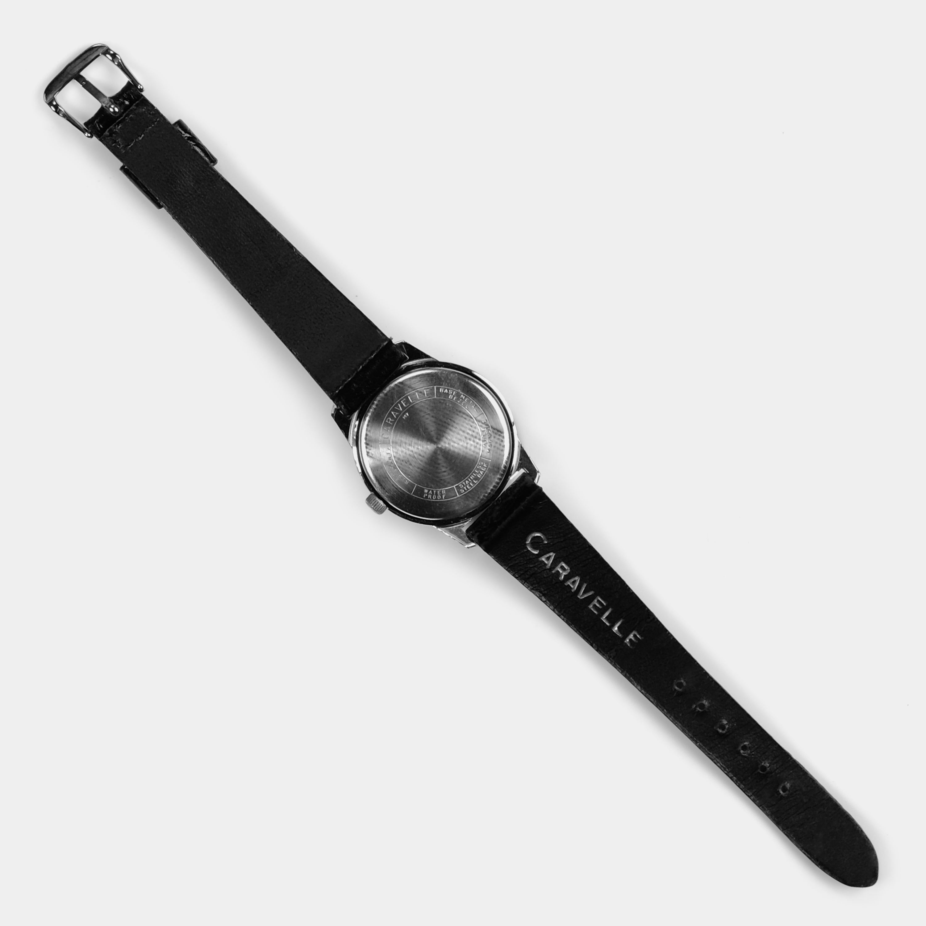 Caravelle Manual-Wind Black Dial 1967 Wristwatch