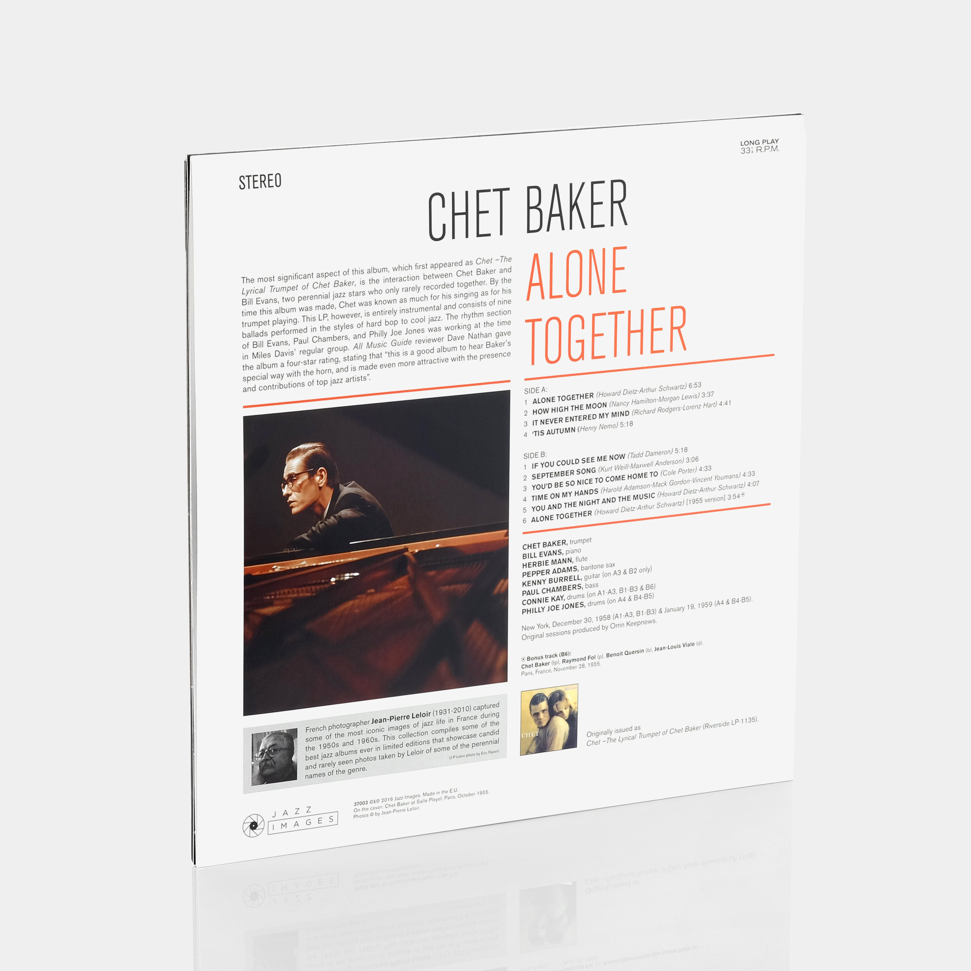 Chet Baker (with Guest Star Bill Evans) - Alone Together LP Vinyl Record