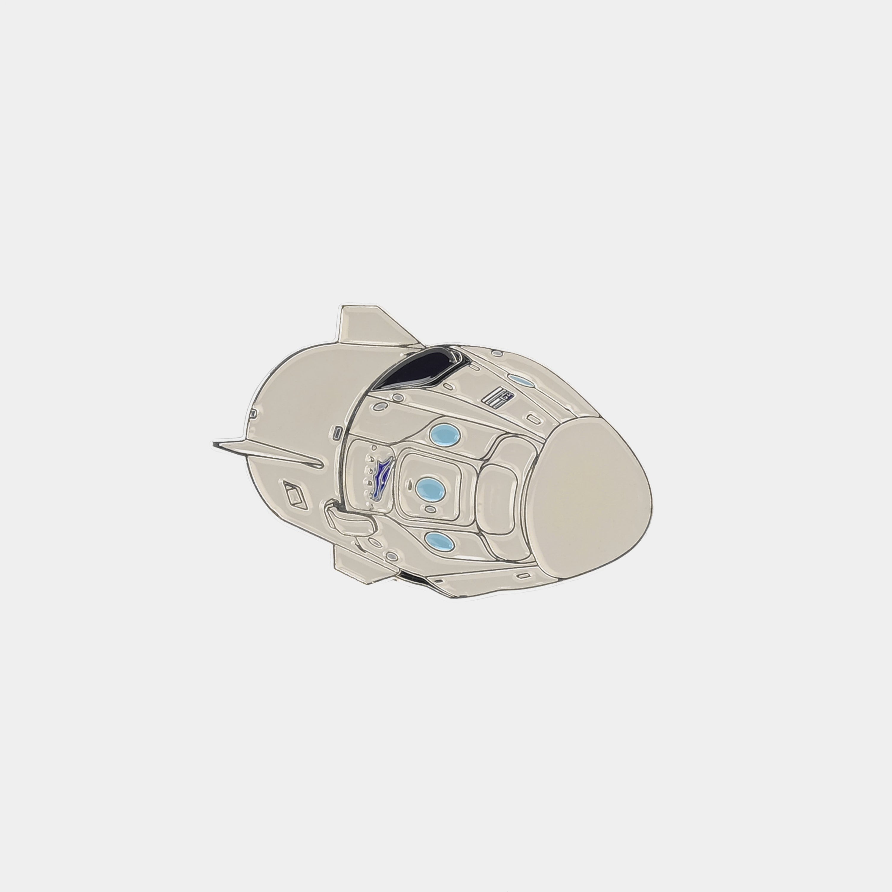 SpaceX Crew Dragon Capsule Enamel Pin