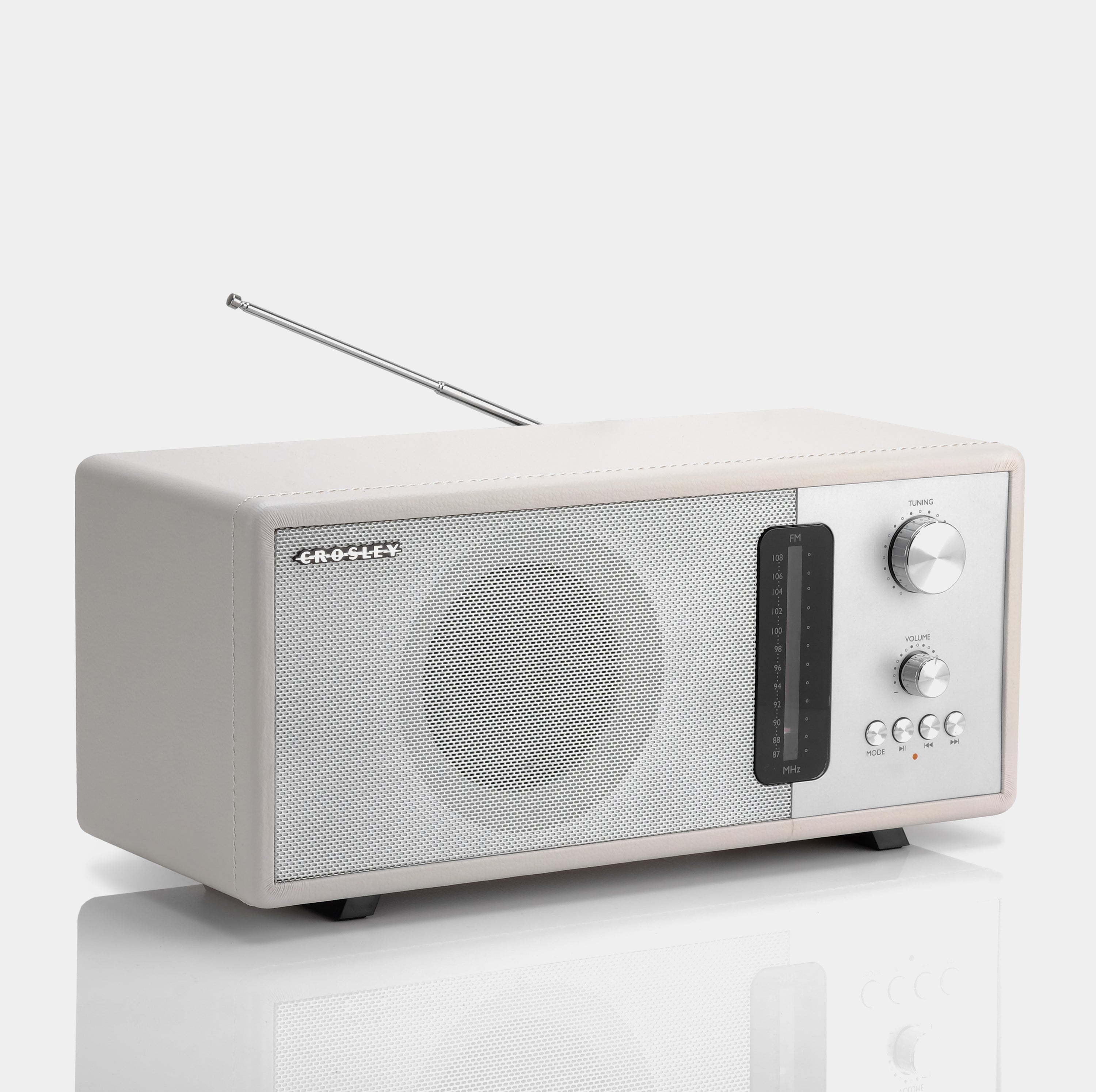 Crosley Harmony White FM Radio with Bluetooth