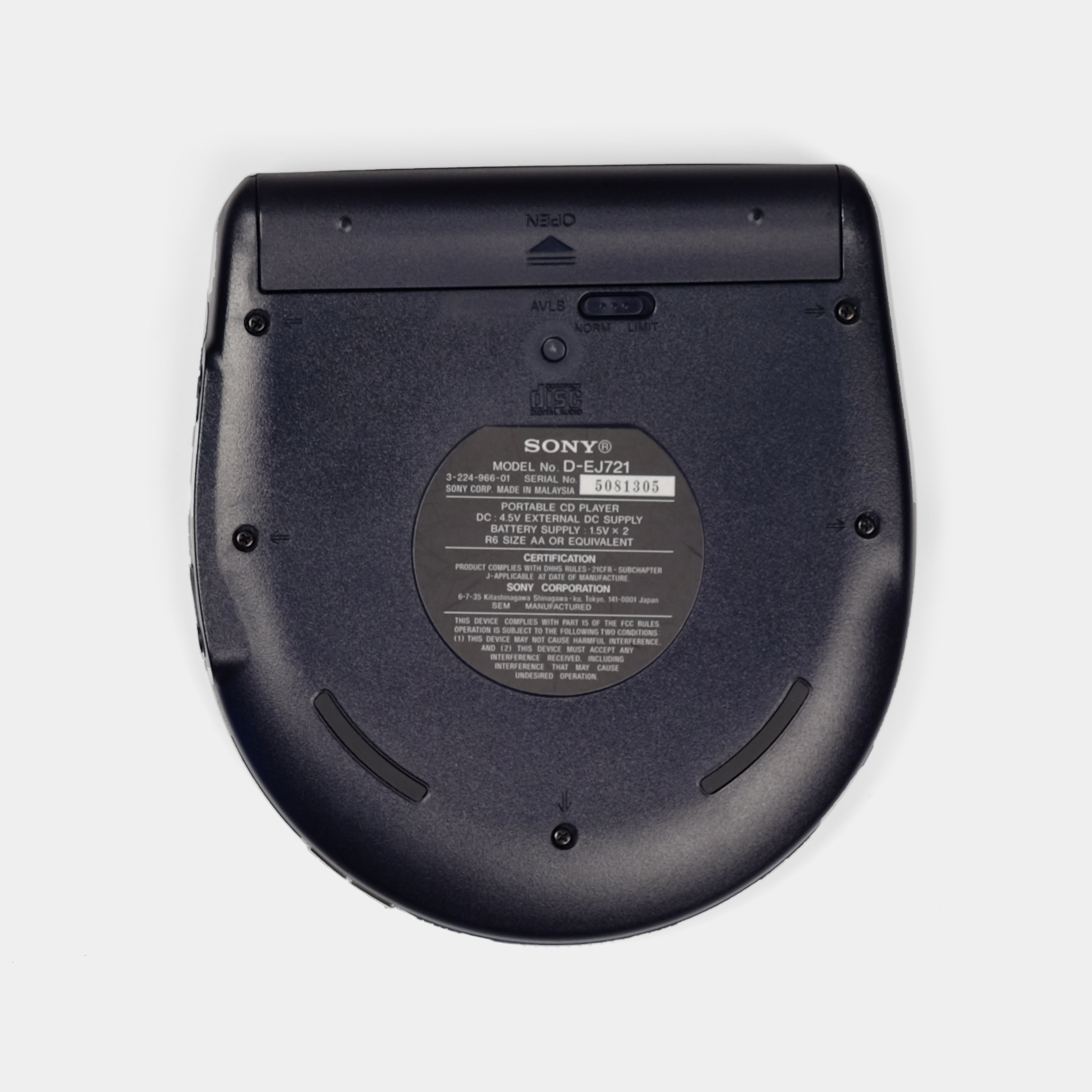 Sony Walkman D-EJ721 Portable CD Player