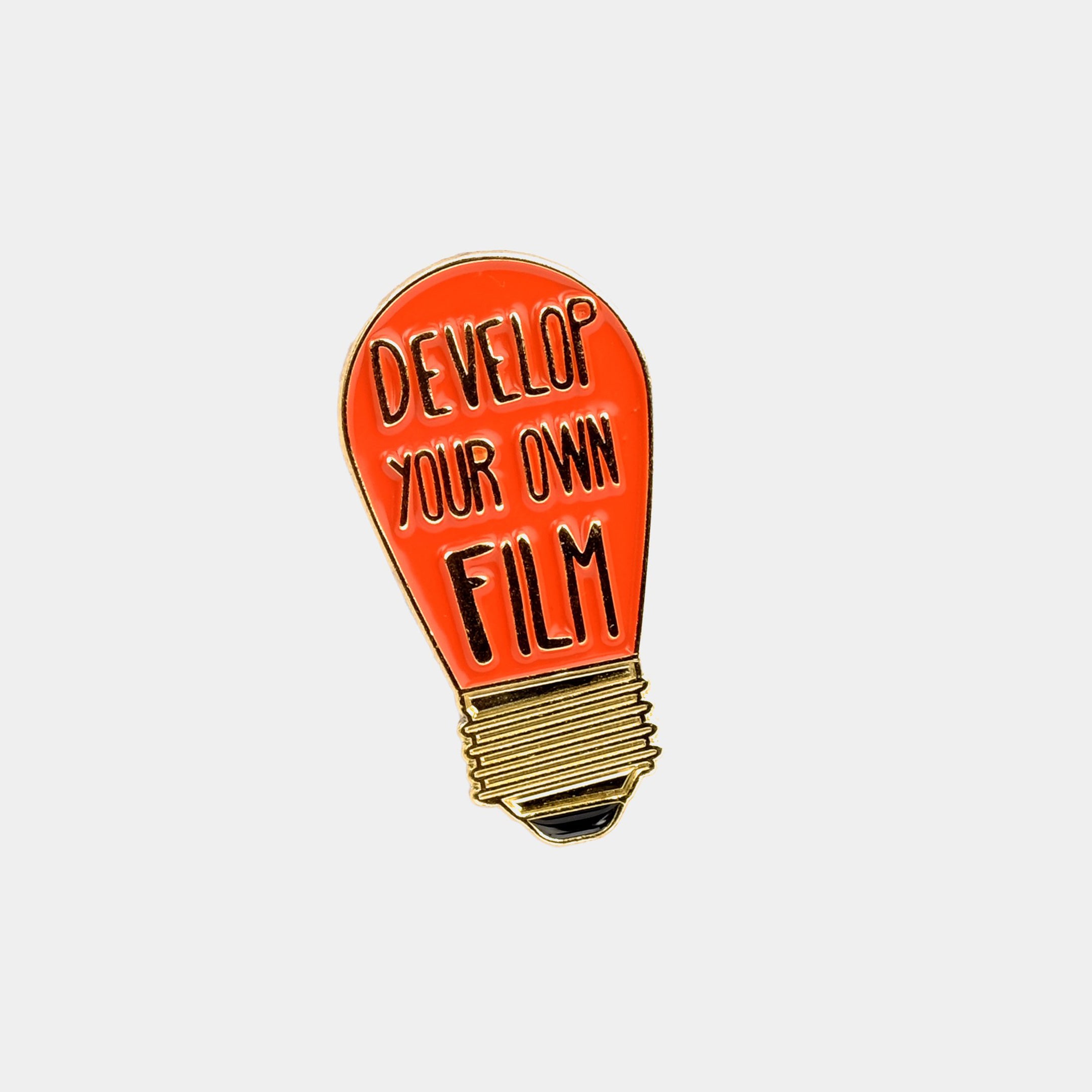 Develop Your Own Film Red Lightbulb Enamel Pin