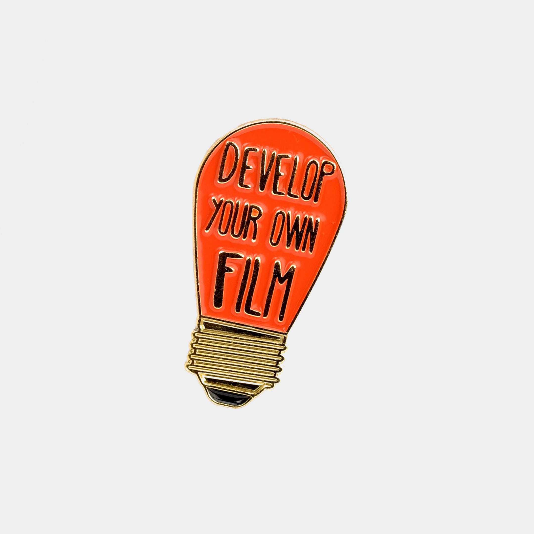 Develop Your Own Film Red Lightbulb Enamel Pin