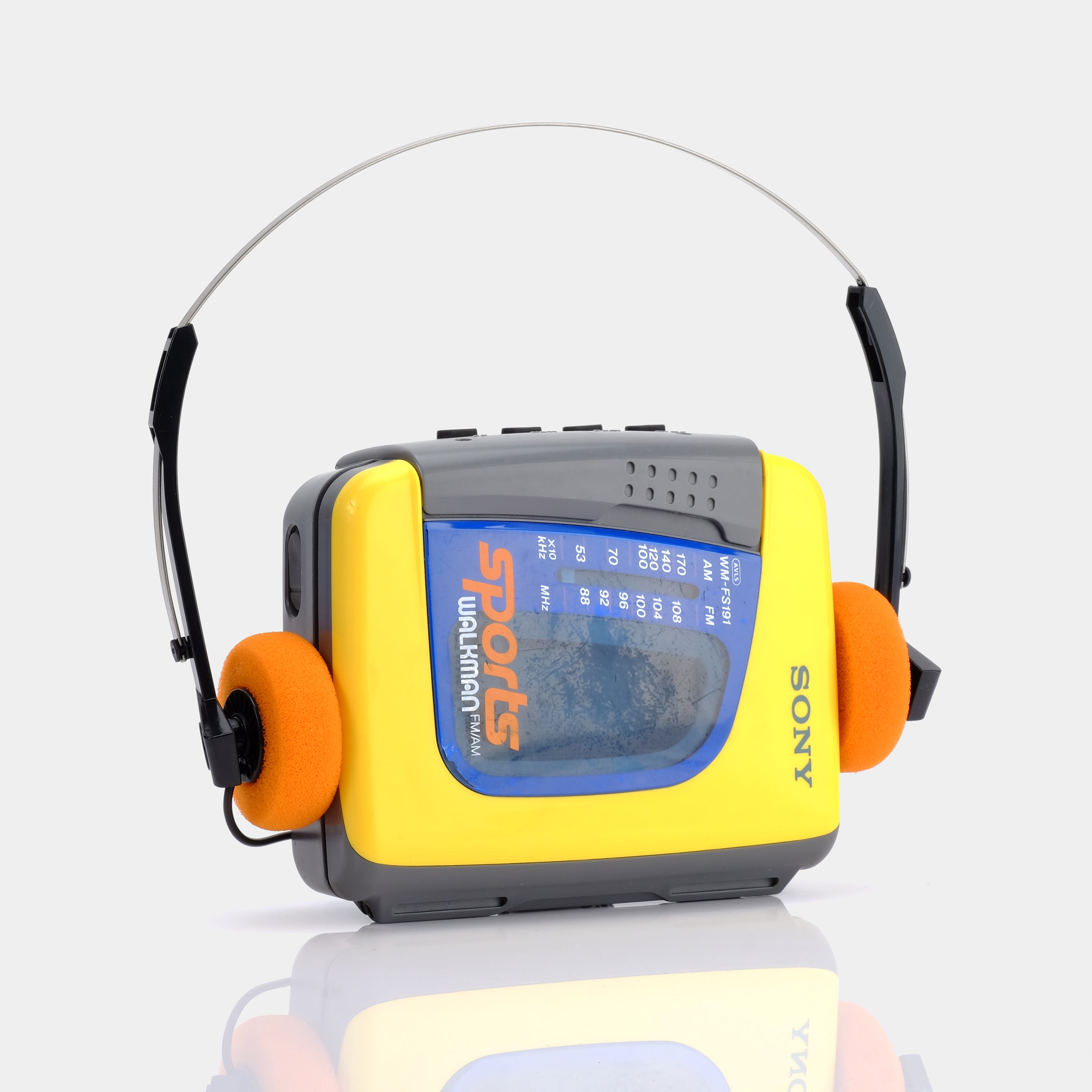 Sony Sports Walkman WM-FS191 Yellow AM/FM Portable Cassette Player