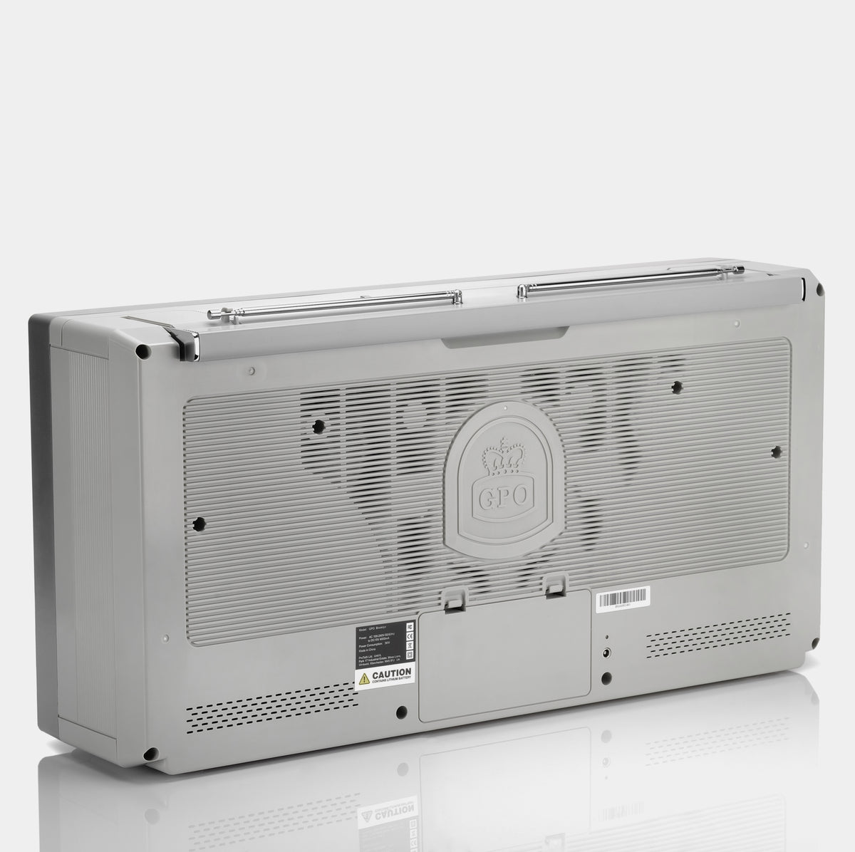 GPO Brooklyn Bluetooth Boombox Stereo Silver Cassette and CD Player ...