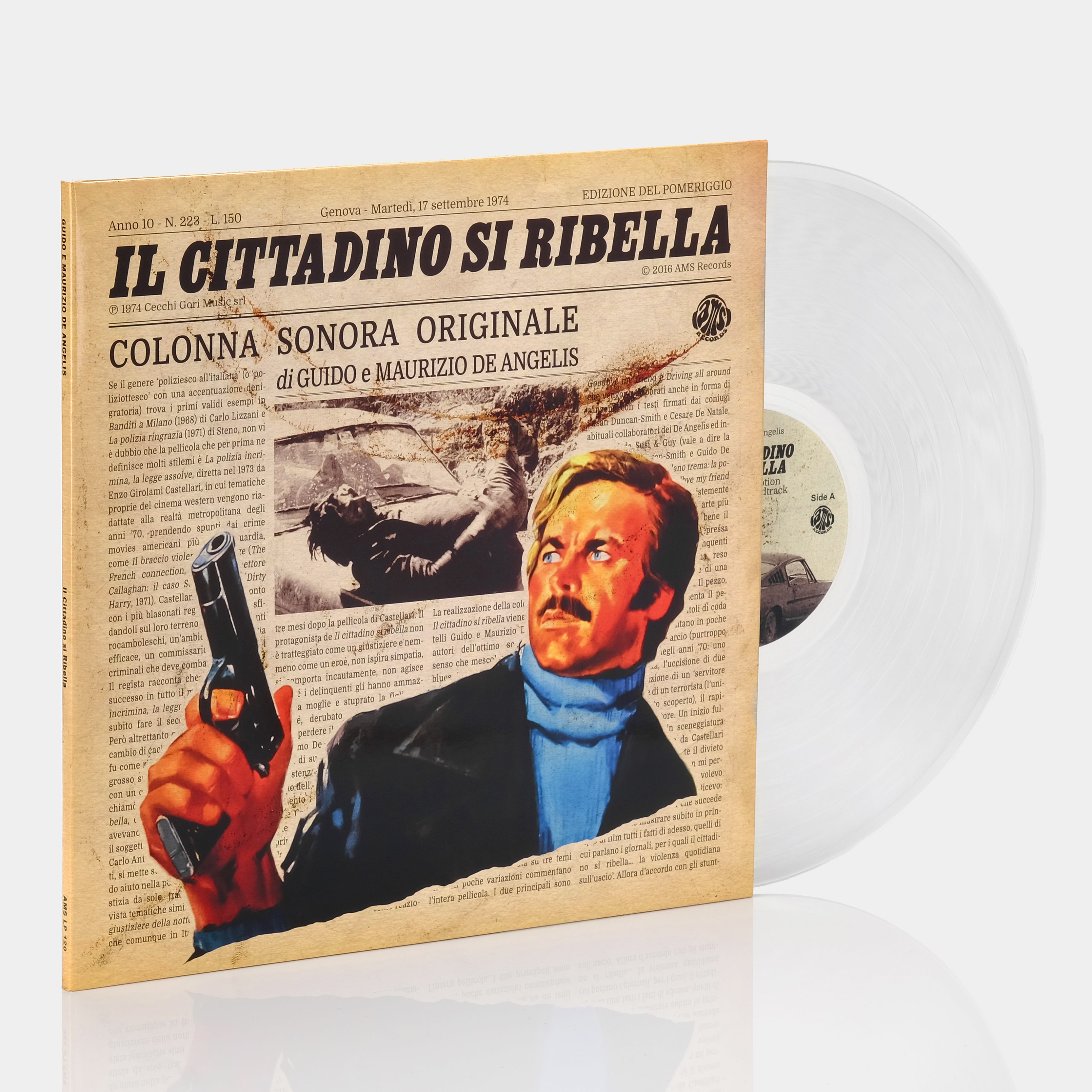Guido & Maurizio De Angelis - Il Cittadino Si Ribella (Original Motion Picture Soundtrack) LP Crystal Vinyl Record