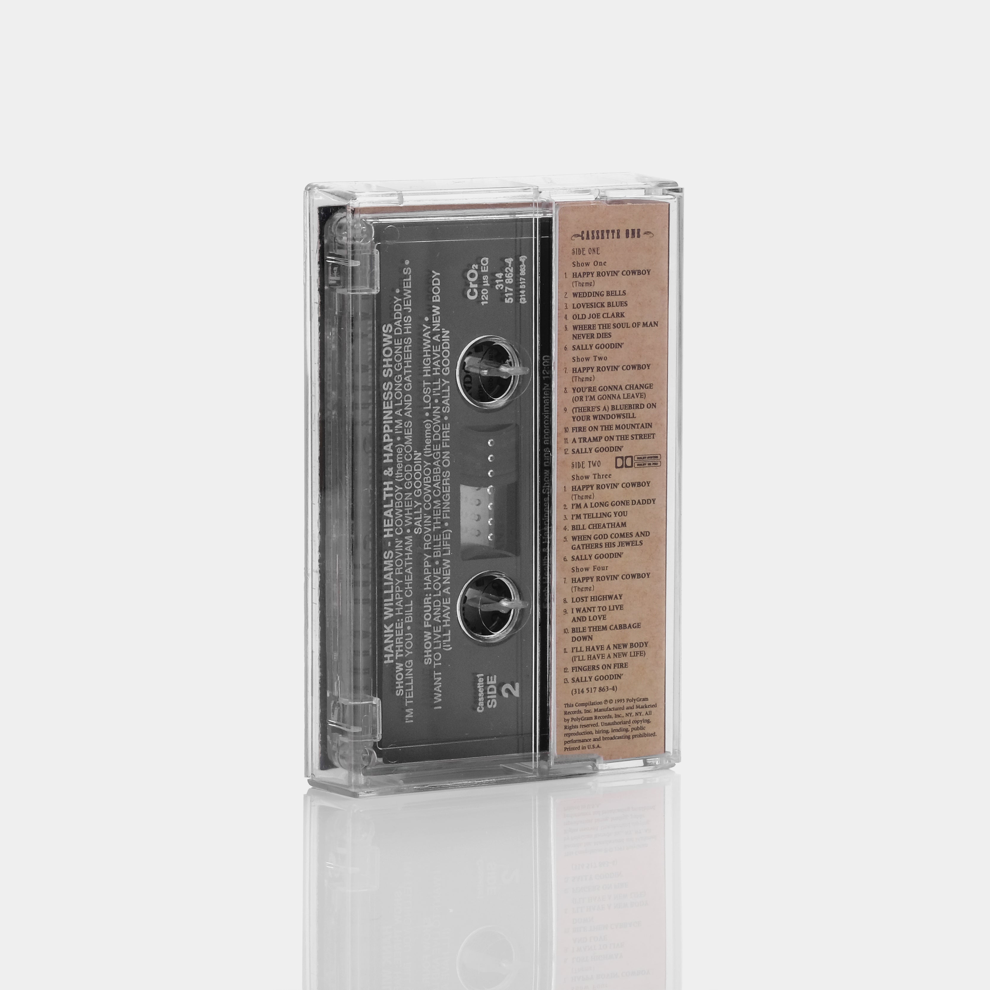 Hank Williams - Health & Happiness Shows Cassette Tape