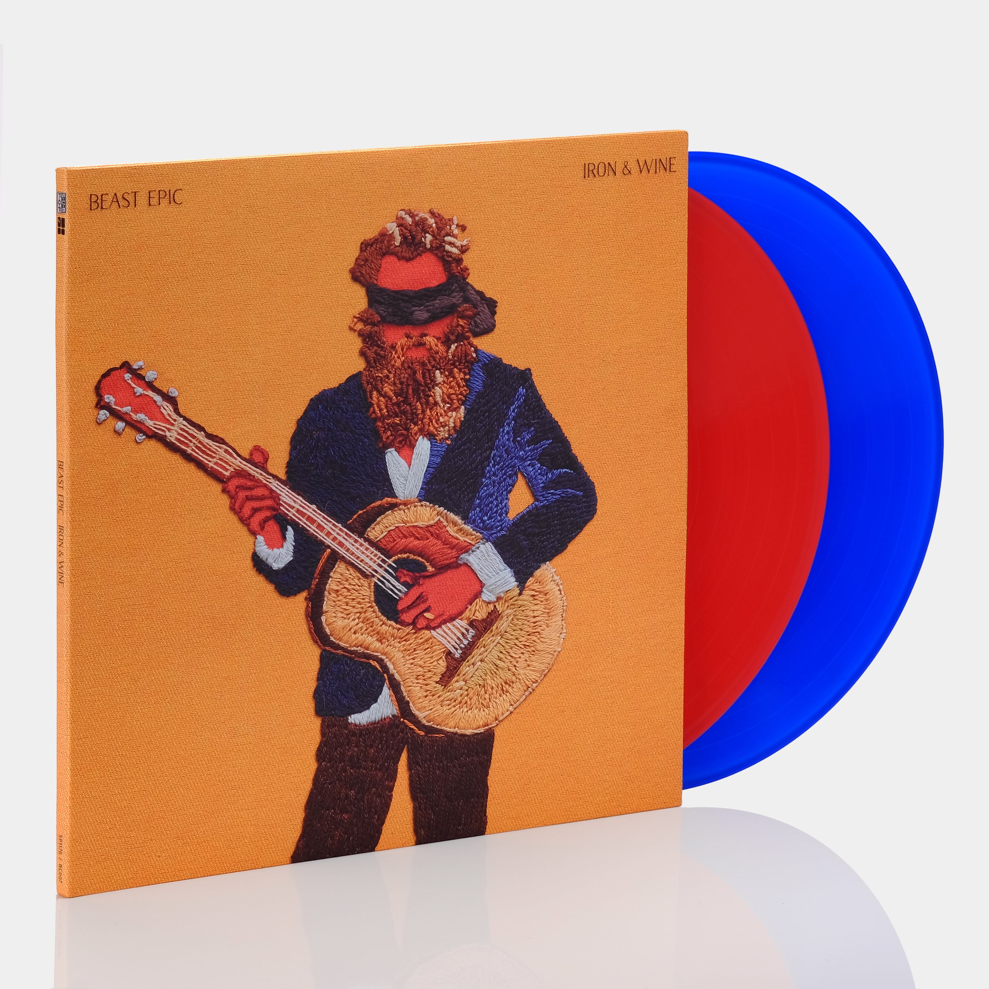 Iron & Wine - Beast Epic 2xLP Red & Blue Vinyl Record