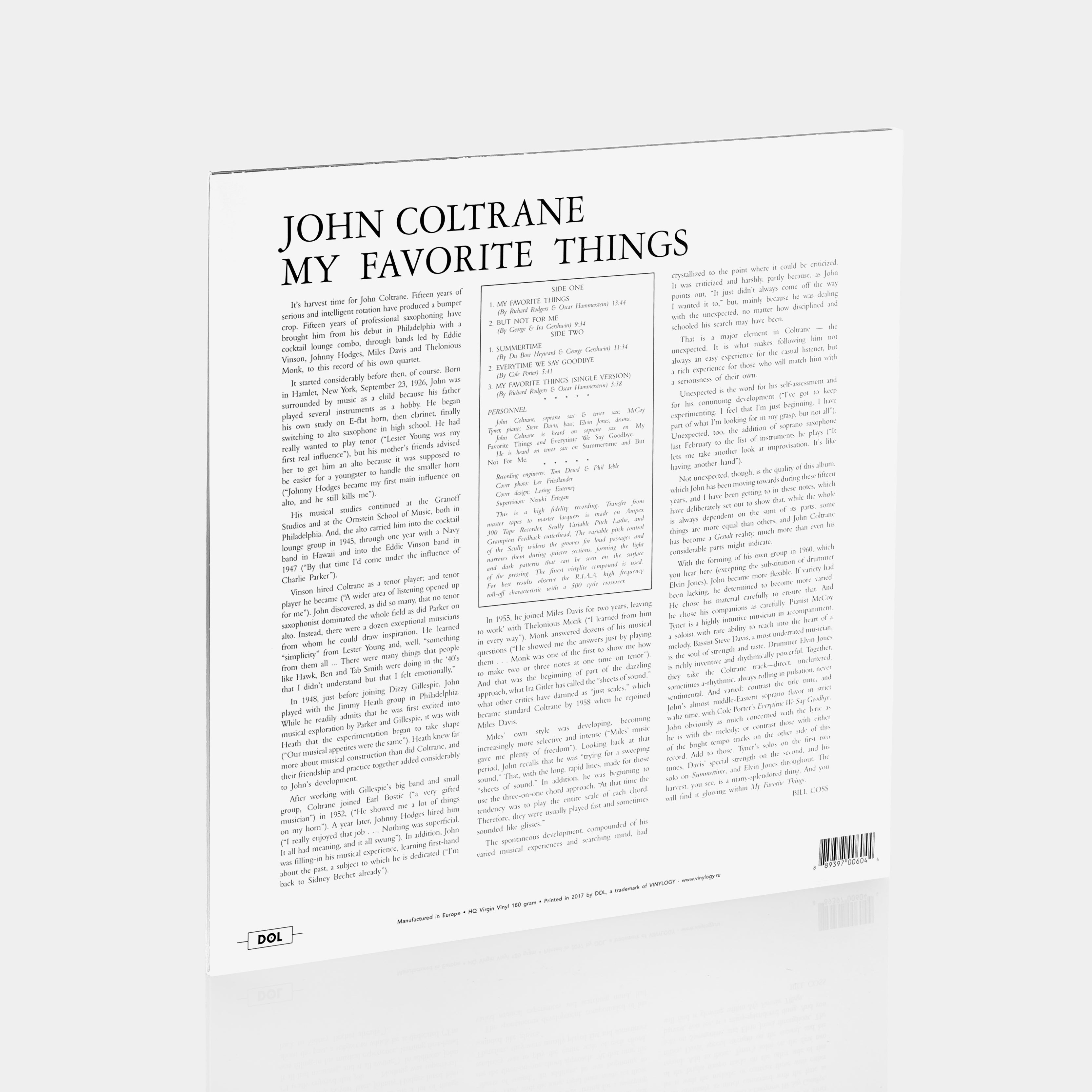 John Coltrane - My Favorite Things LP Blue Vinyl Record