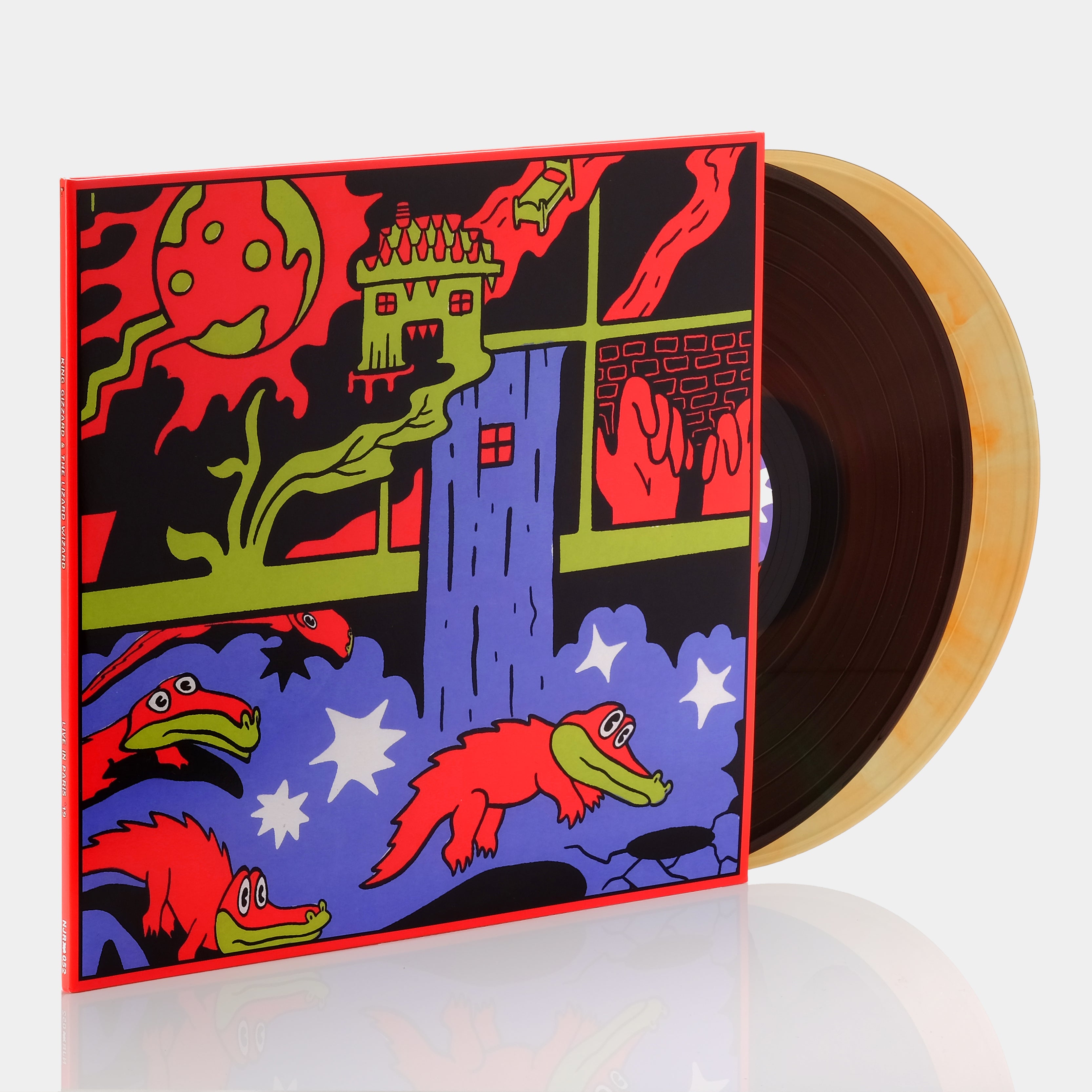 King Gizzard & The Lizard Wizard - Live In Paris '19 2xLP Blood Red & Yellow Galaxy Vinyl Record