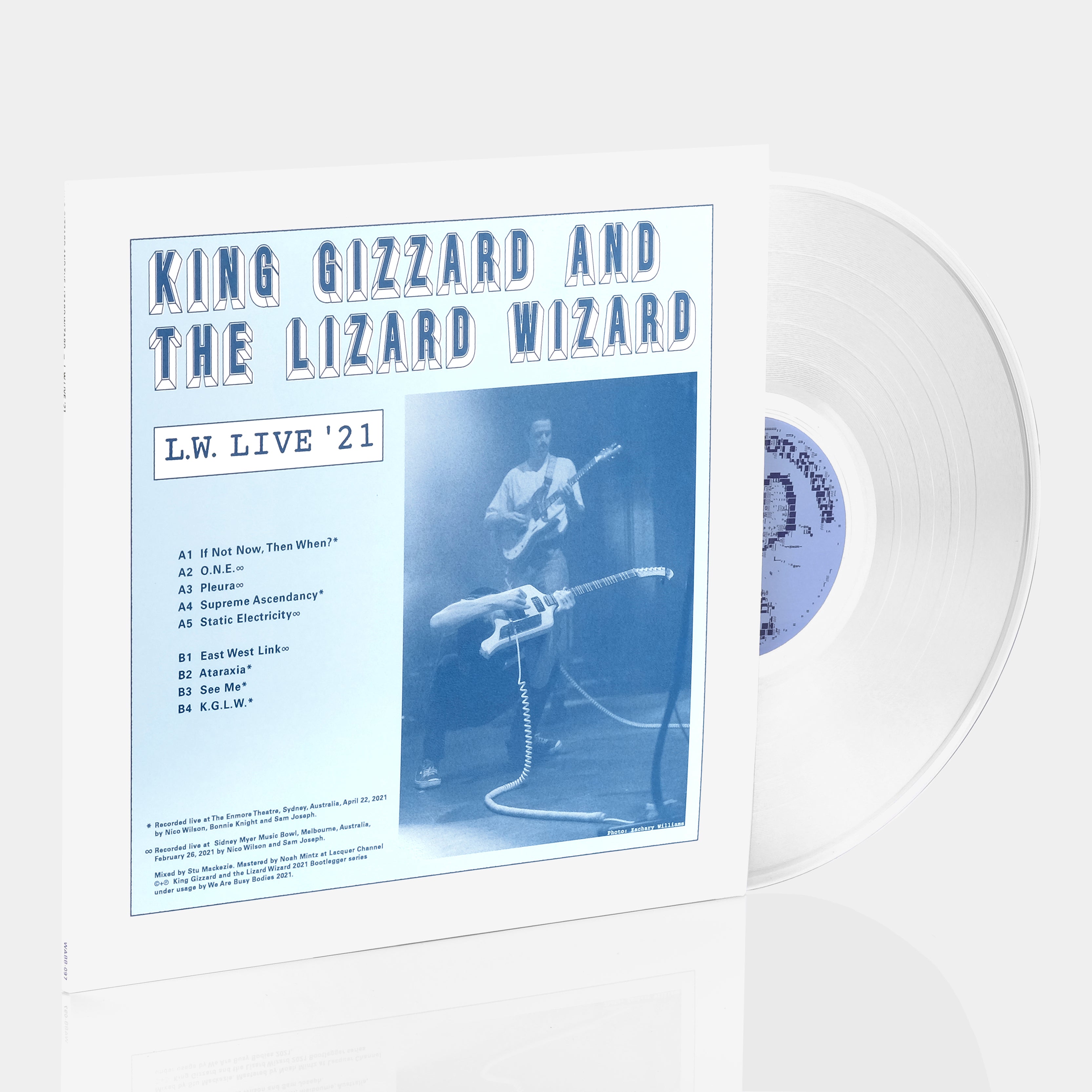 King Gizzard And The Lizard Wizard - L.W. Live '21 LP Clear Vinyl Record