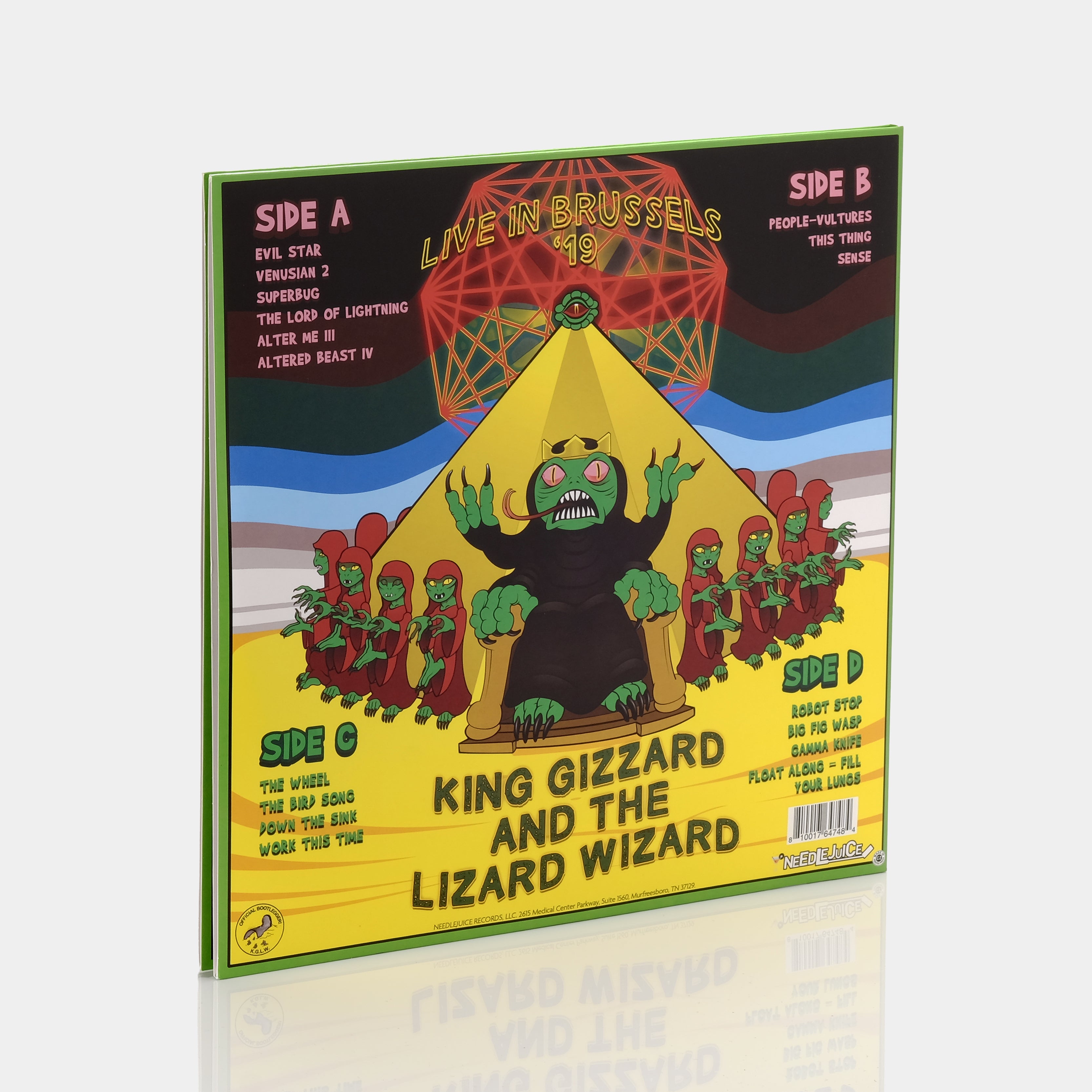 King Gizzard & The Lizard Wizard - Live In Brussels '19 2xLP Green, Pink Galaxy & Milky Clear Galaxy Vinyl Record