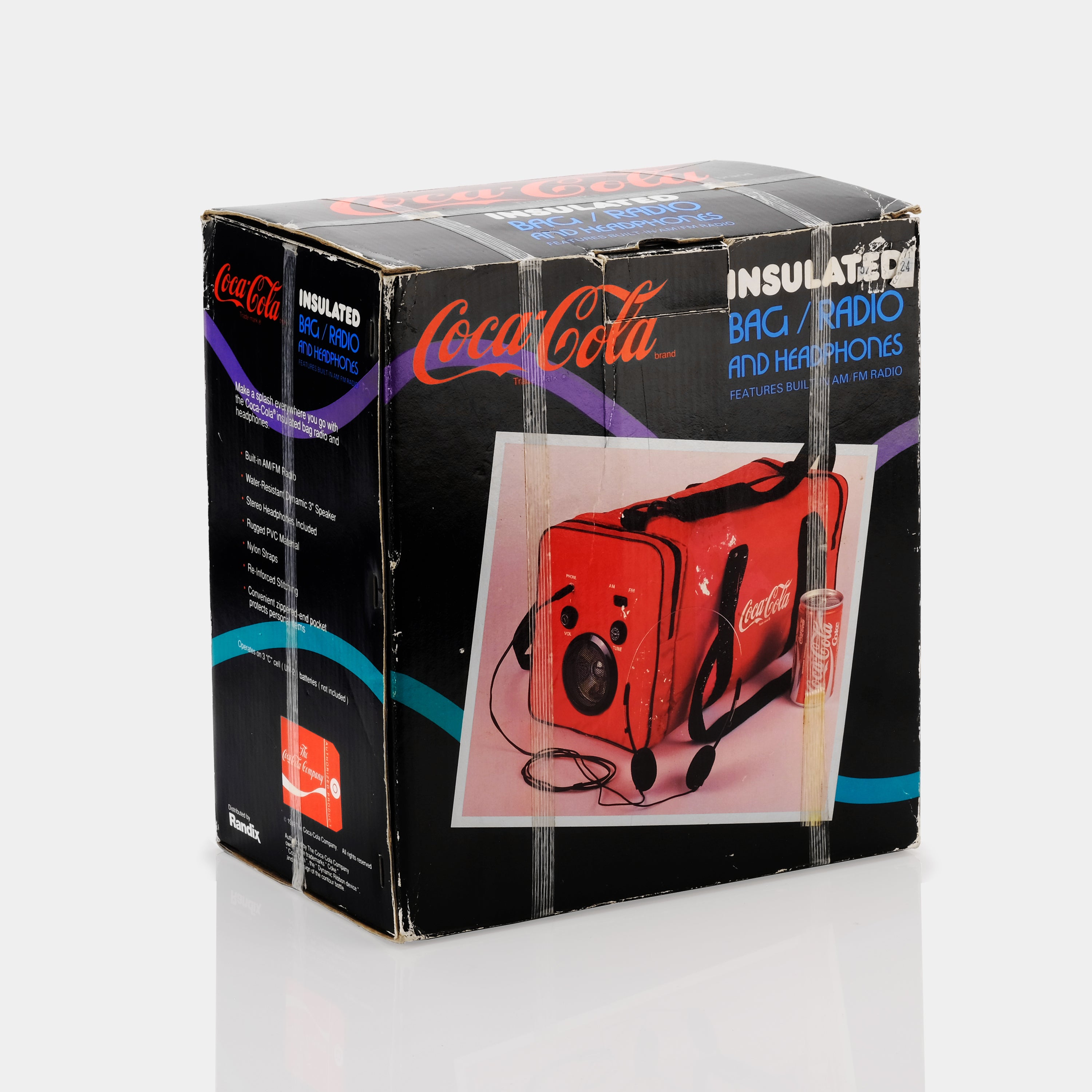 Vintage Randix Coca-Cola Sounds Cool Insulated Bag/Radio and Headphones