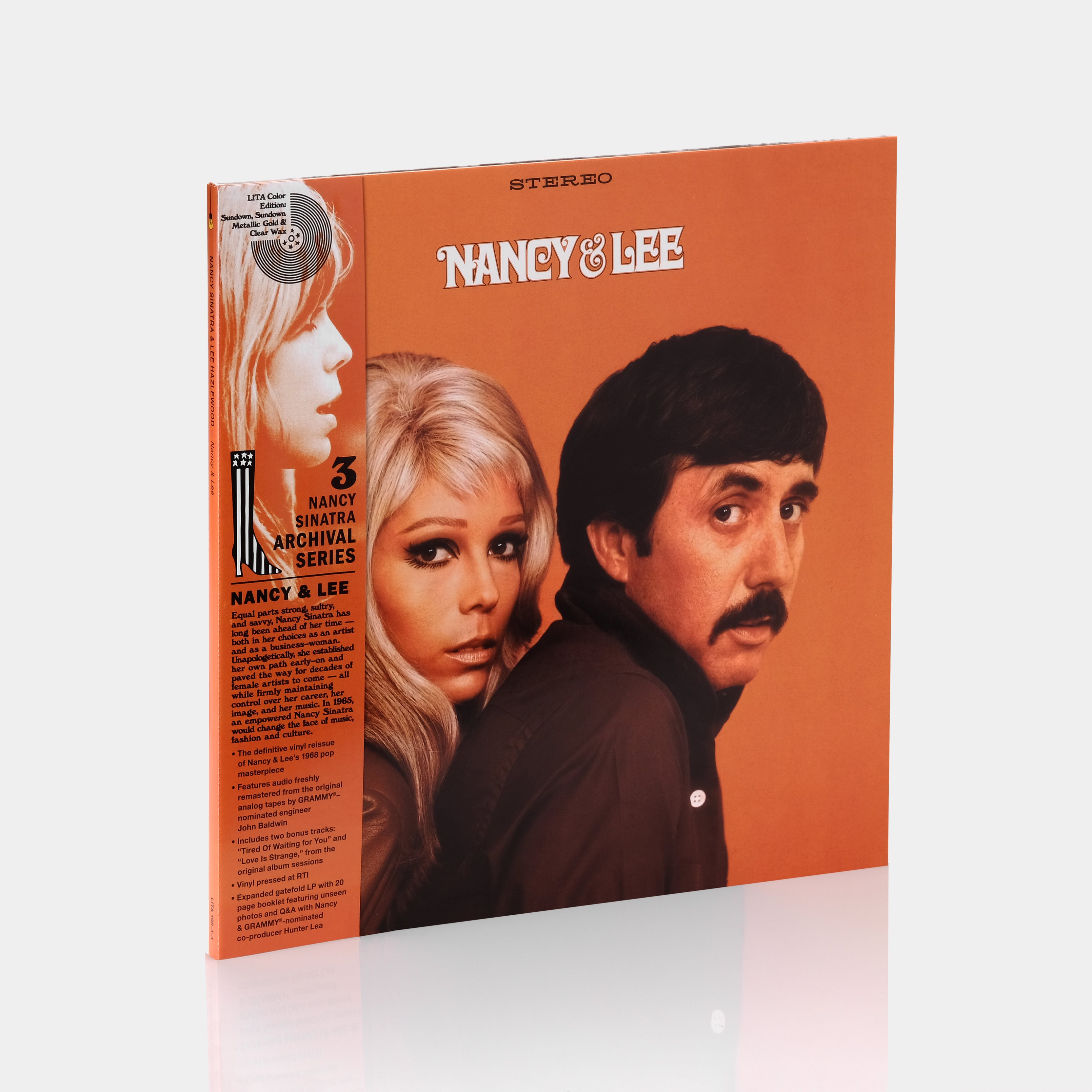 Nancy Sinatra & Lee Hazlewood - Nancy & Lee LP Sundown Metallic Gold Vinyl Record