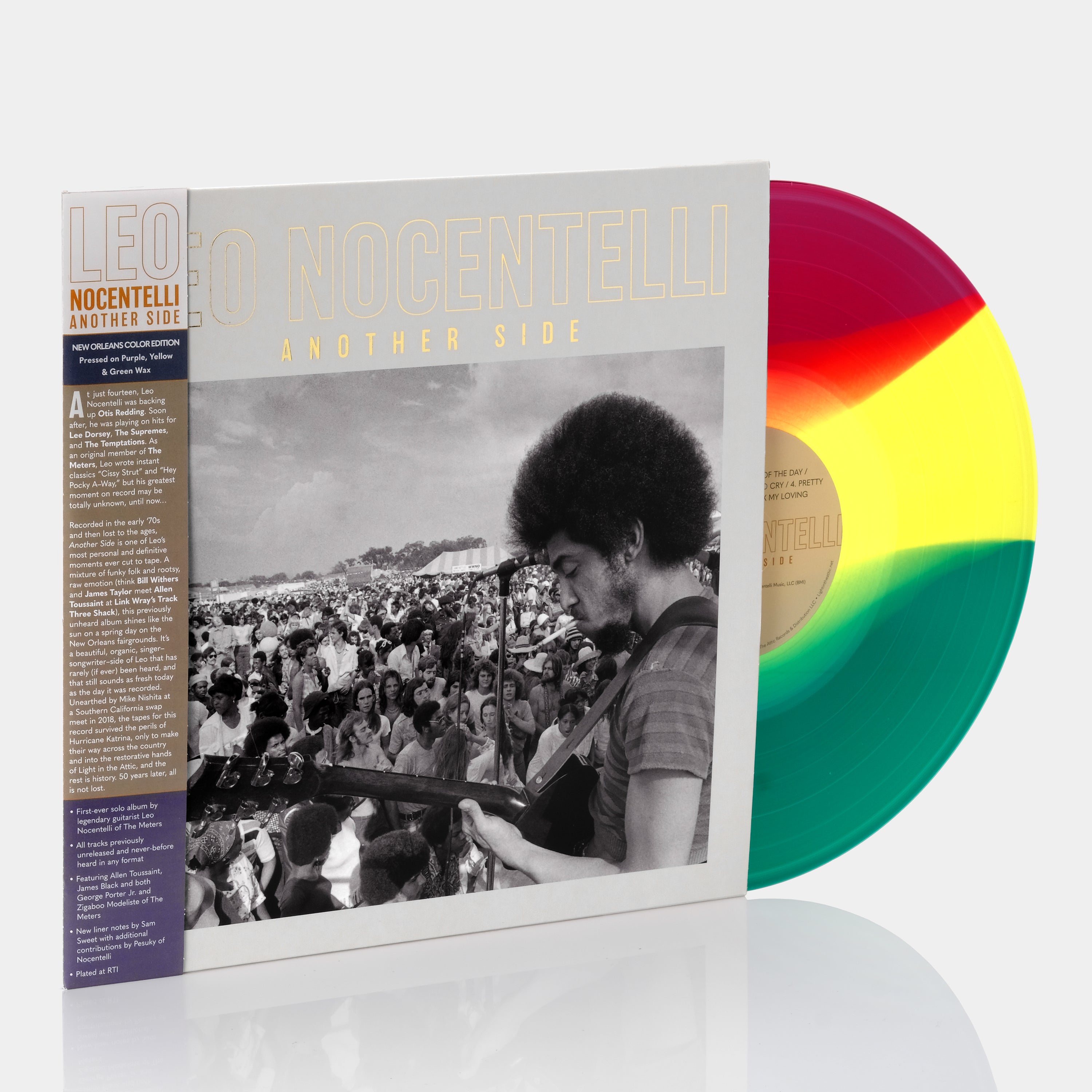 Leo Nocentelli - Another Side LP Purple, Yellow & Green Vinyl Record