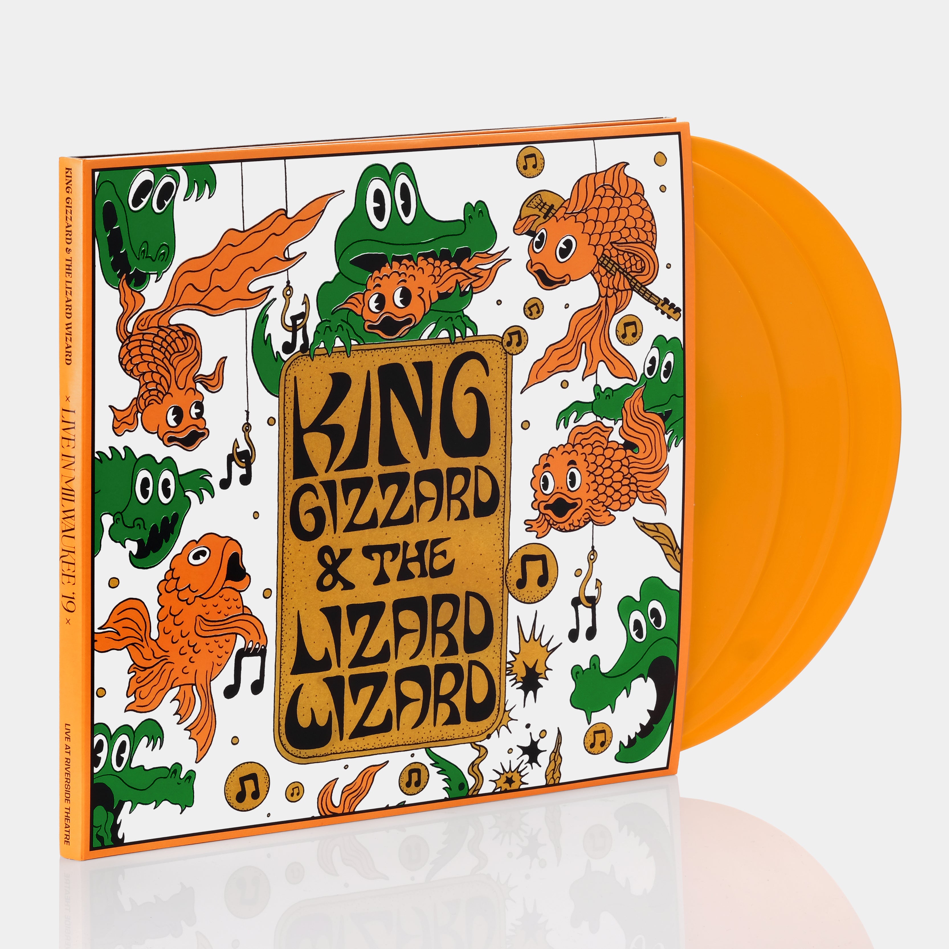 King Gizzard And The Lizard Wizard - Live In Milwaukee '19 3xLP Orange Vinyl Record