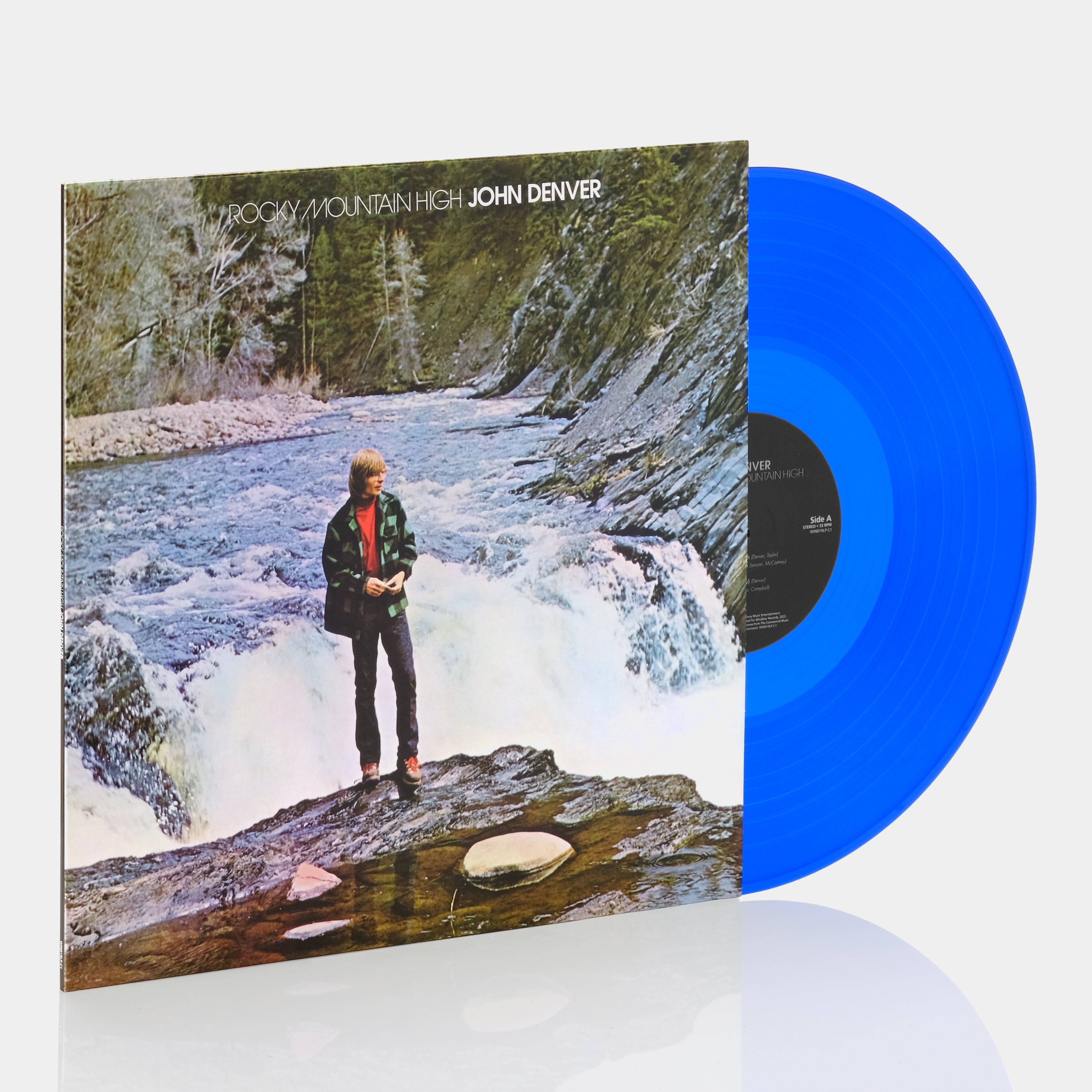 John Denver - Rocky Mountain High 50th Anniversary Edition LP Transparent Blue Vinyl Record