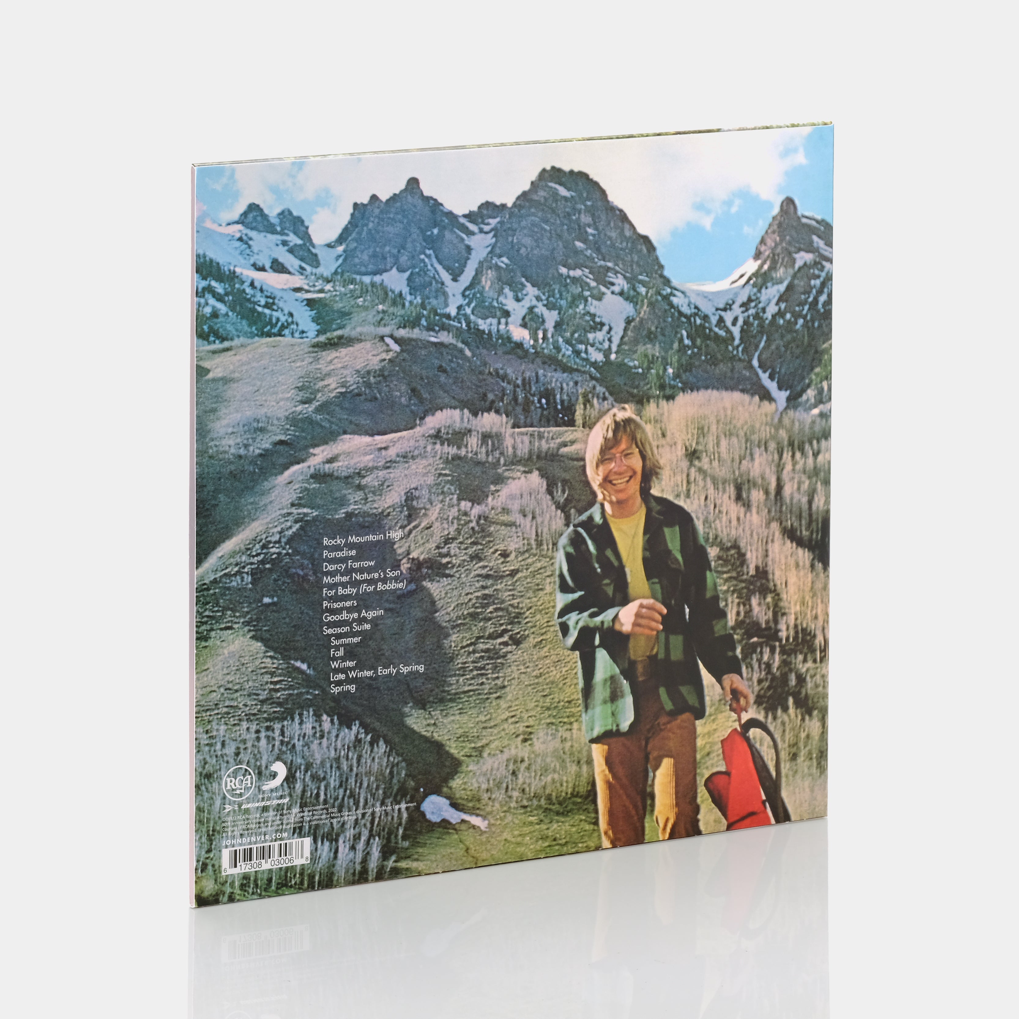 John Denver - Rocky Mountain High 50th Anniversary Edition LP Transparent Blue Vinyl Record