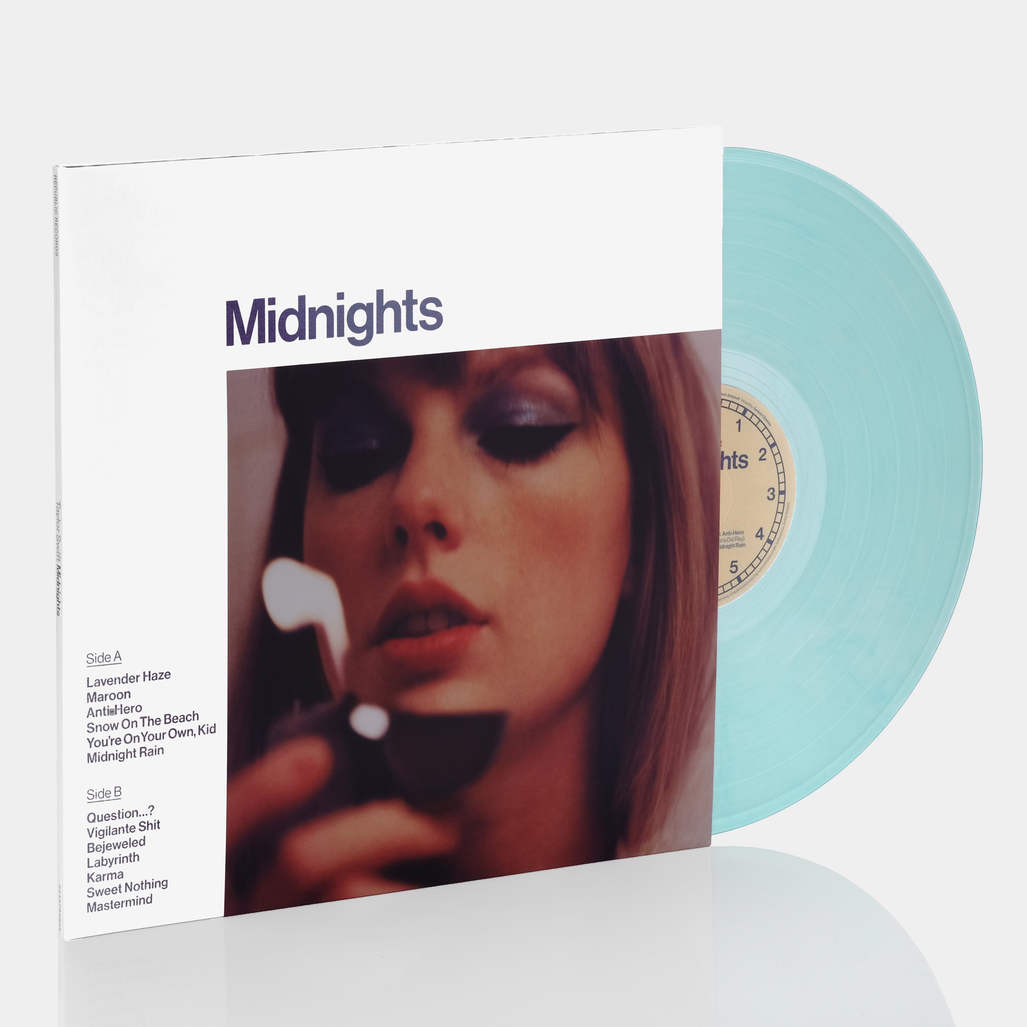 Taylor Swift - Midnights LP Moonstone Blue Marbled Vinyl Record