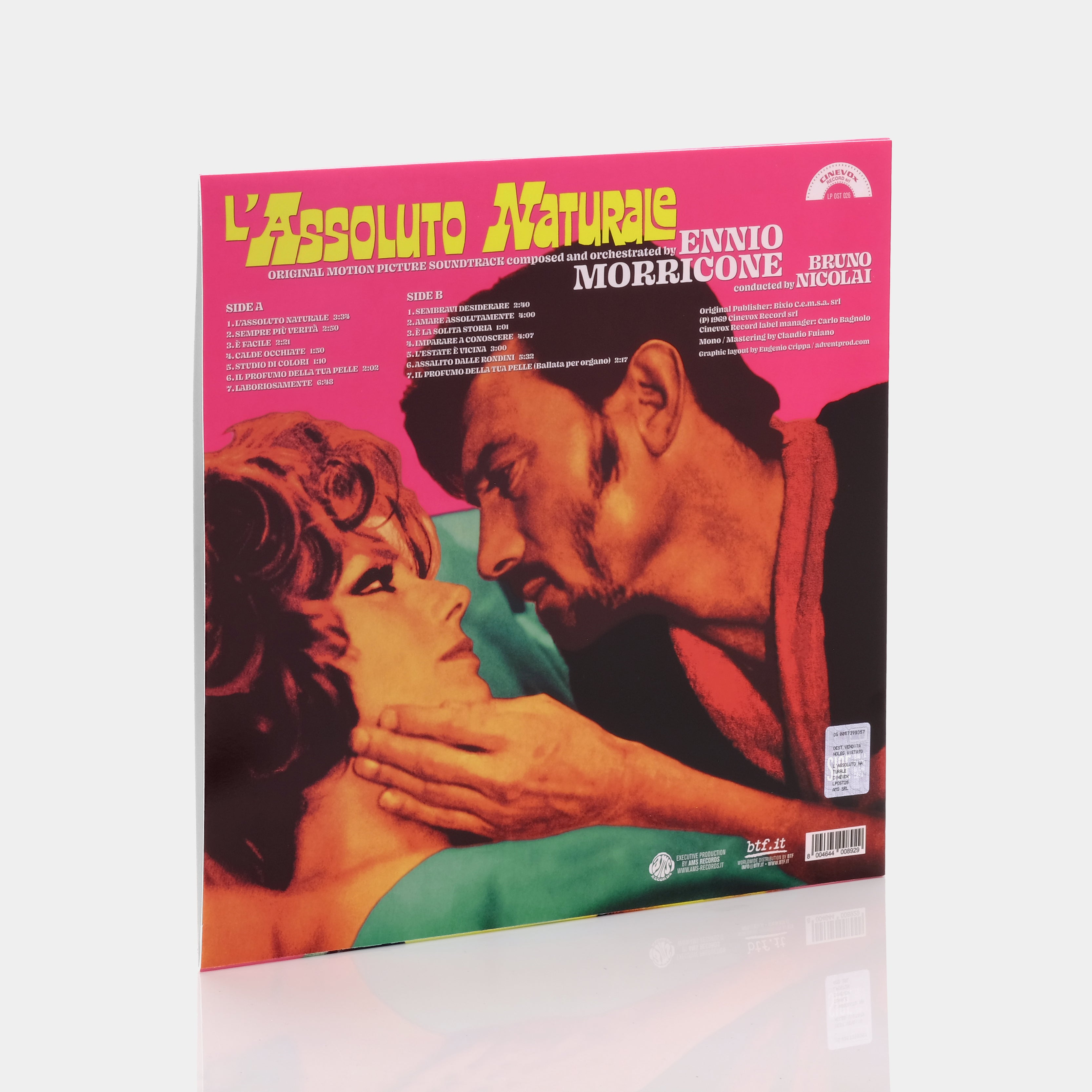 Ennio Morricone - L'Assoluto Naturale (Original Motion Picture Soundtrack) LP Pink Vinyl Record