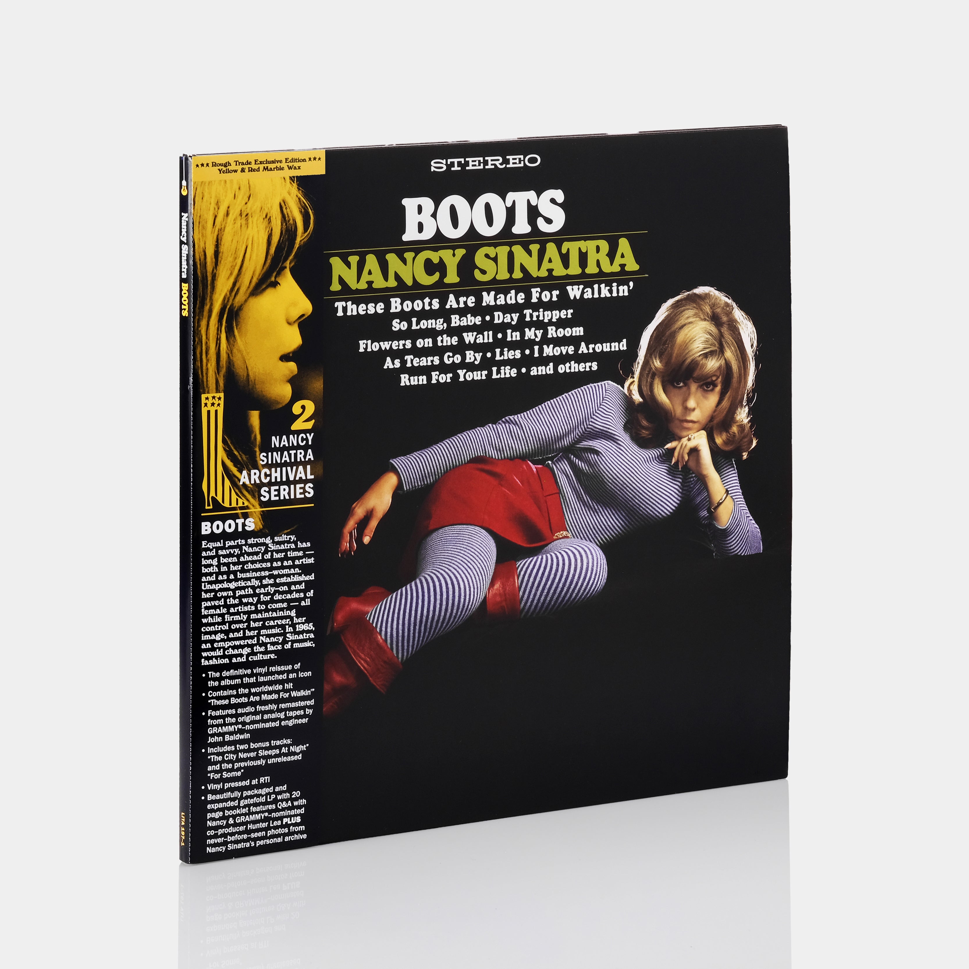 Nancy Sinatra - Boots LP Yellow & Red Marble Vinyl Record