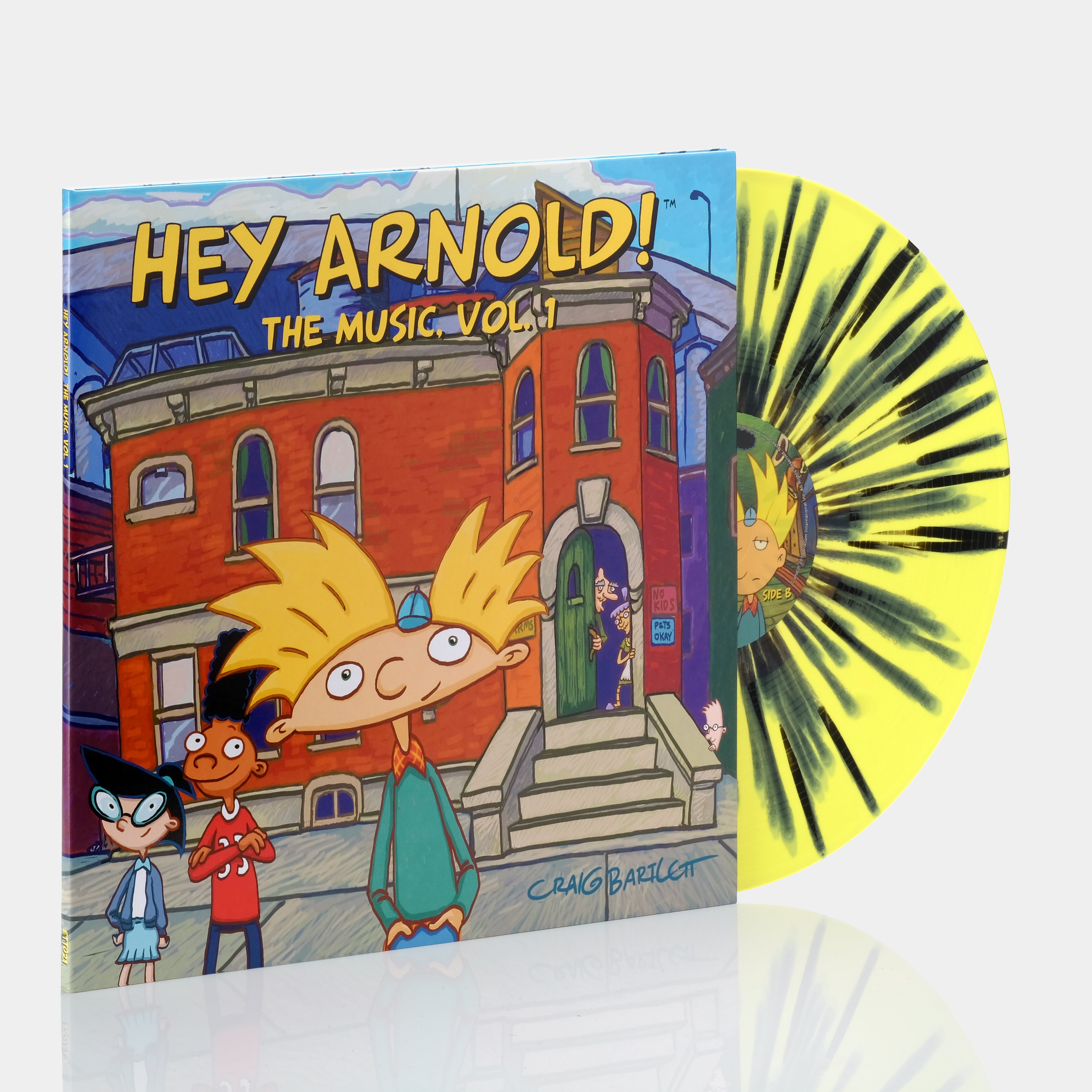 Jim Lang - Hey Arnold! The Music. Vol 1 LP Black & Yellow Splatter Vinyl Record