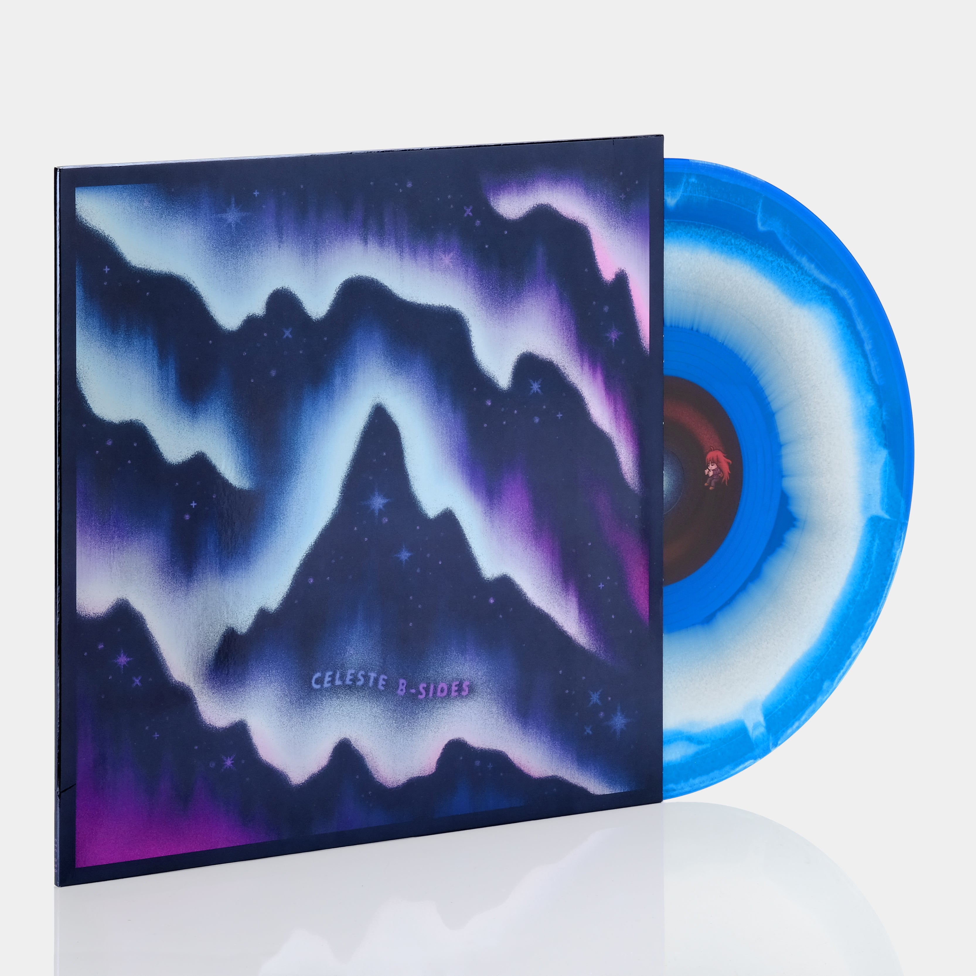 Celeste B Sides LP Blue with White Swirl Vinyl Record