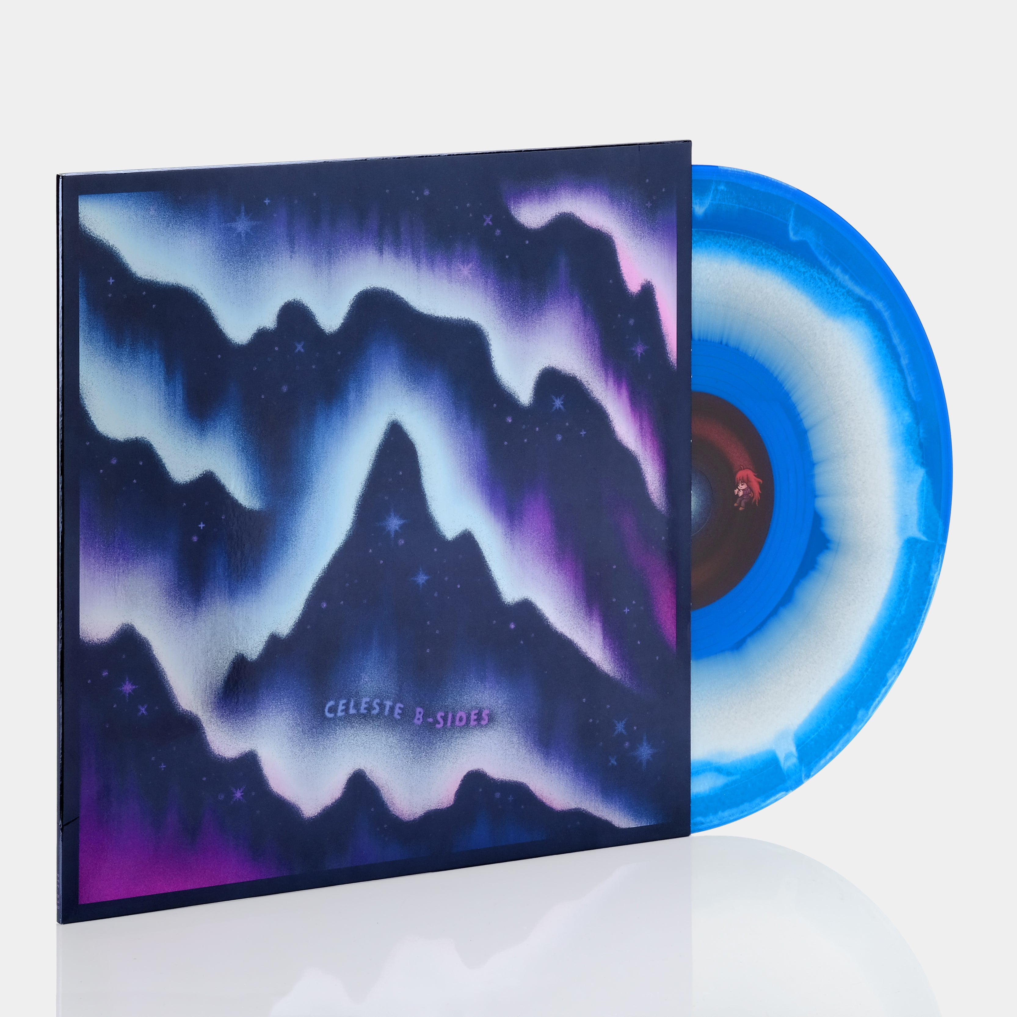 Celeste B-Sides LP Blue with White Swirl Vinyl Record