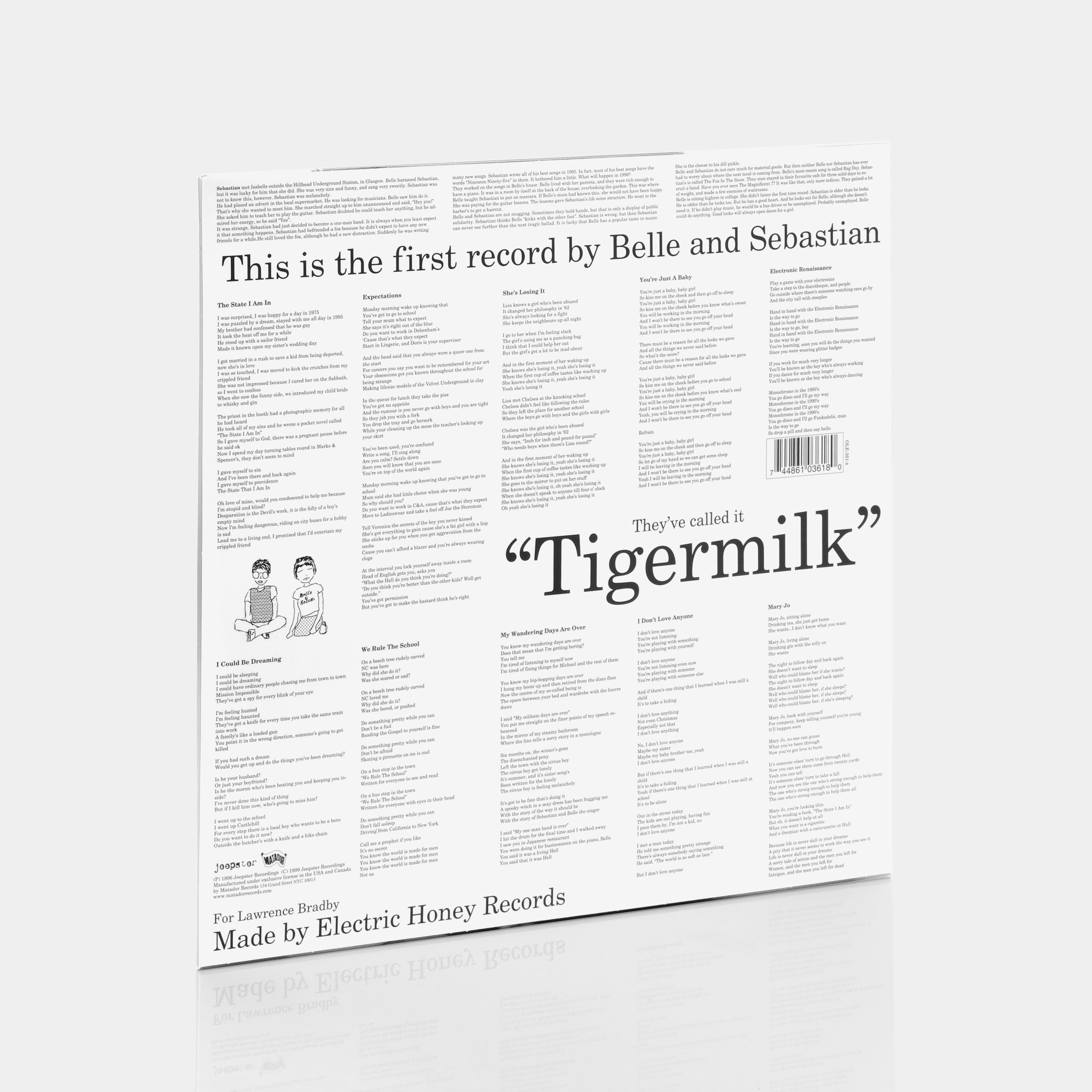 Belle And Sebastian - Tigermilk LP Vinyl Record