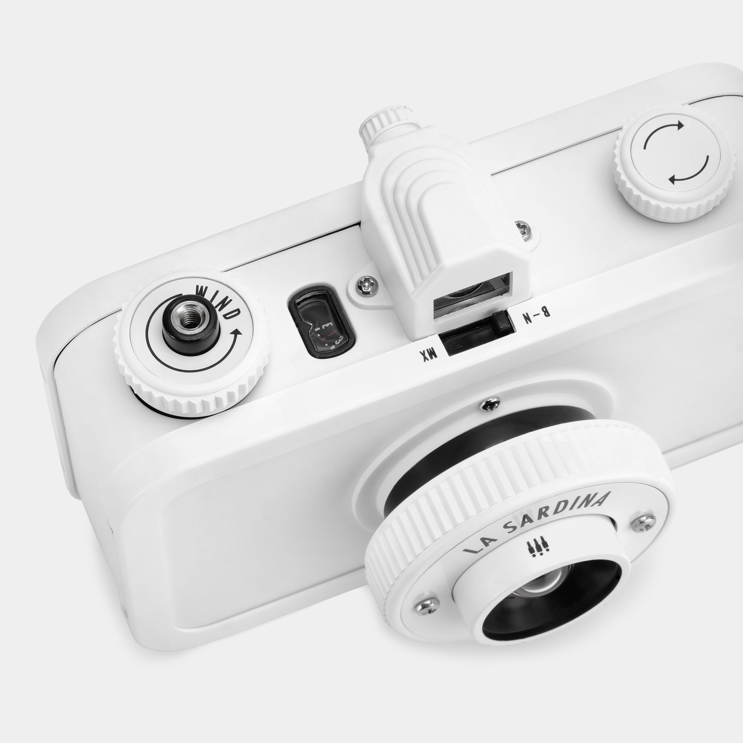 Lomography La Sardina and Flash DIY White Edition 35mm Point and Shoot Film Camera