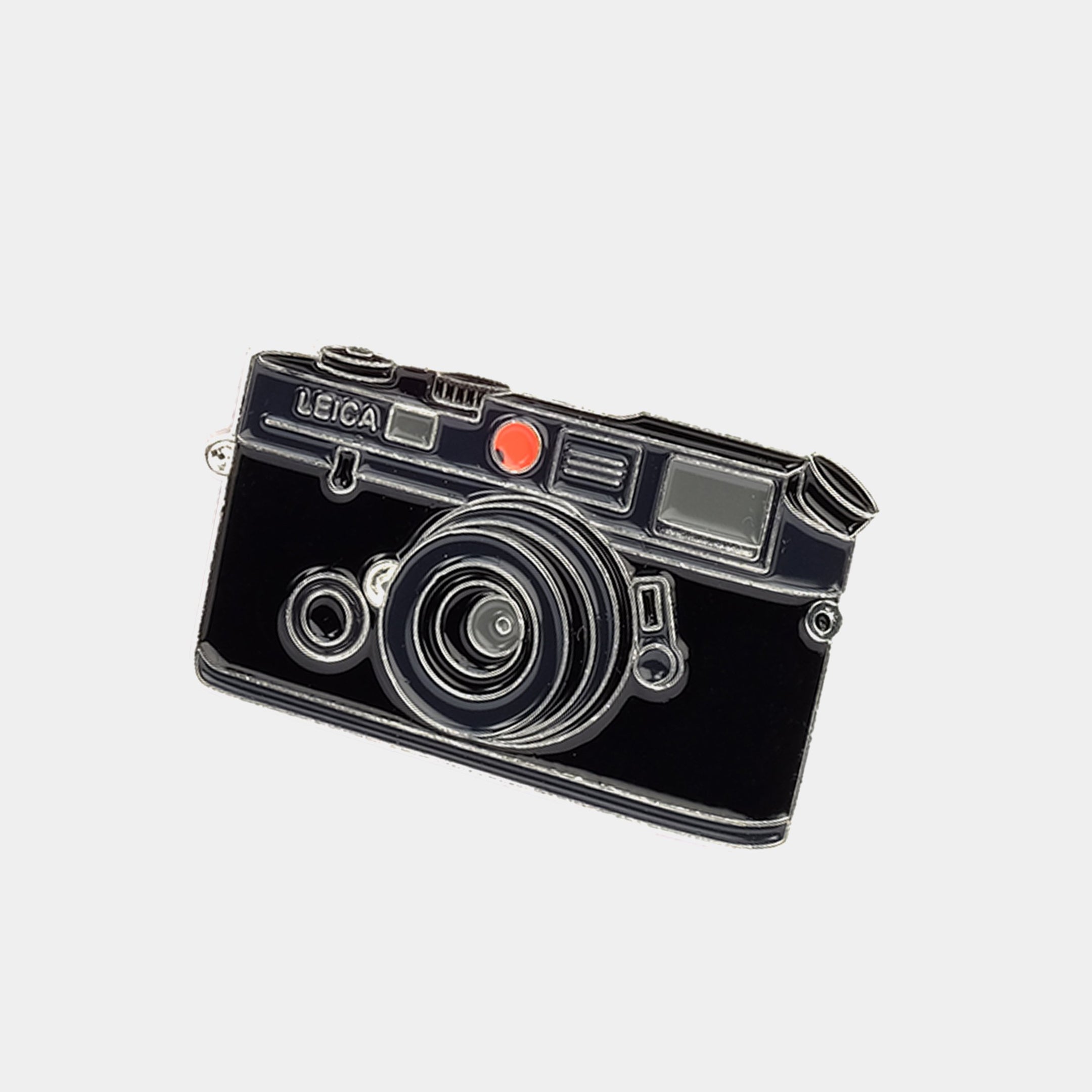 Leica Rangefinder Camera Silver Enamel Pin