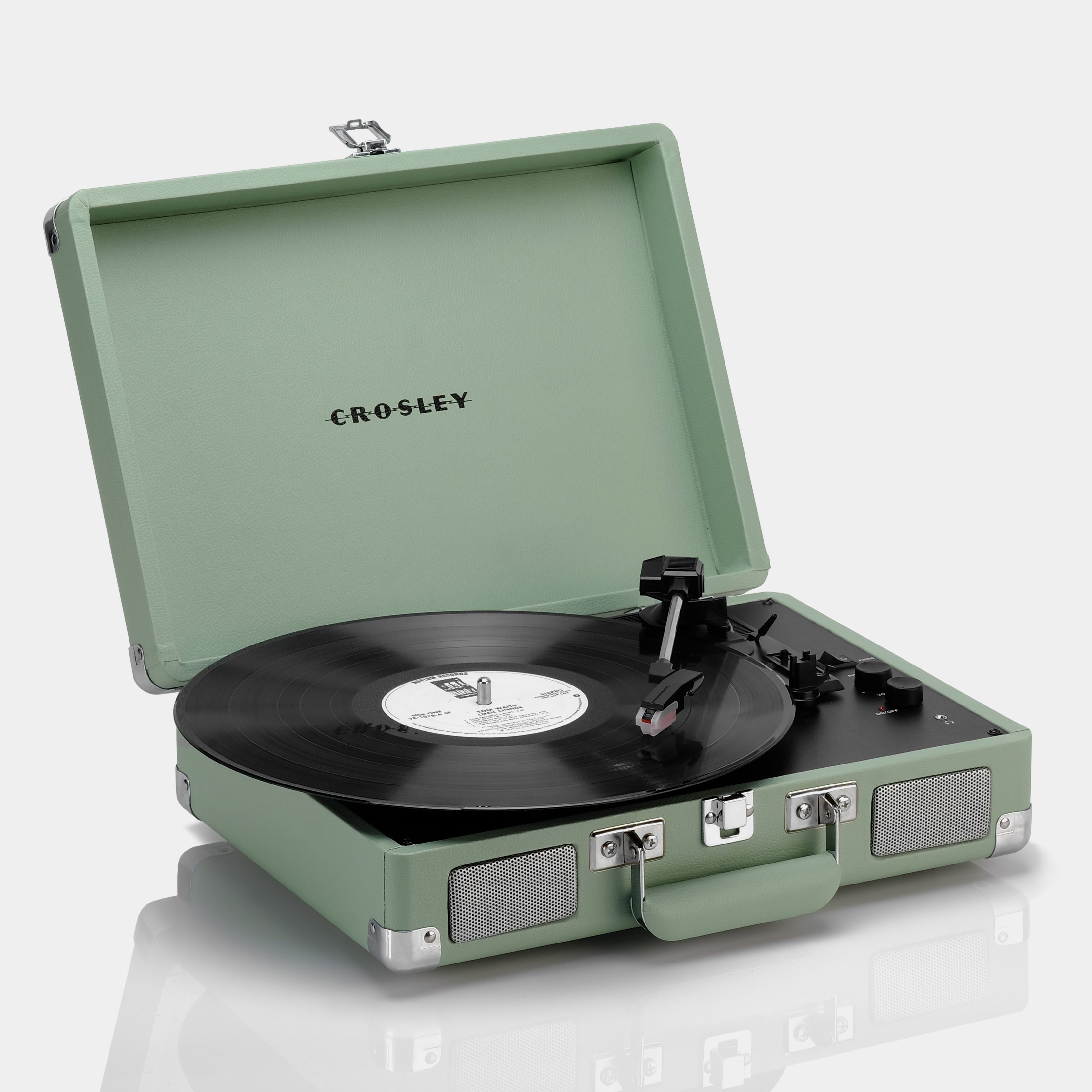 Crosley Cruiser Deluxe Mint Portable Turntable with Bluetooth