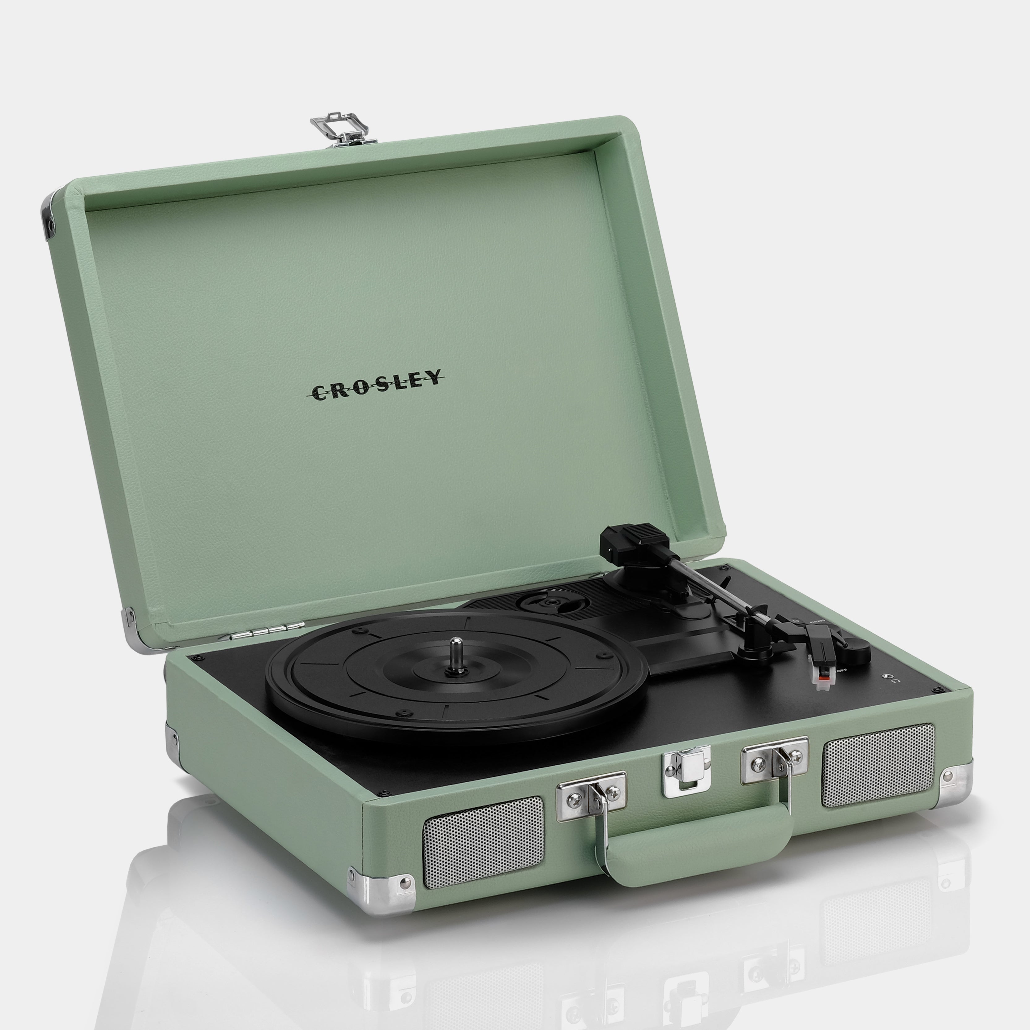 Crosley Cruiser Deluxe Mint Portable Turntable with Bluetooth