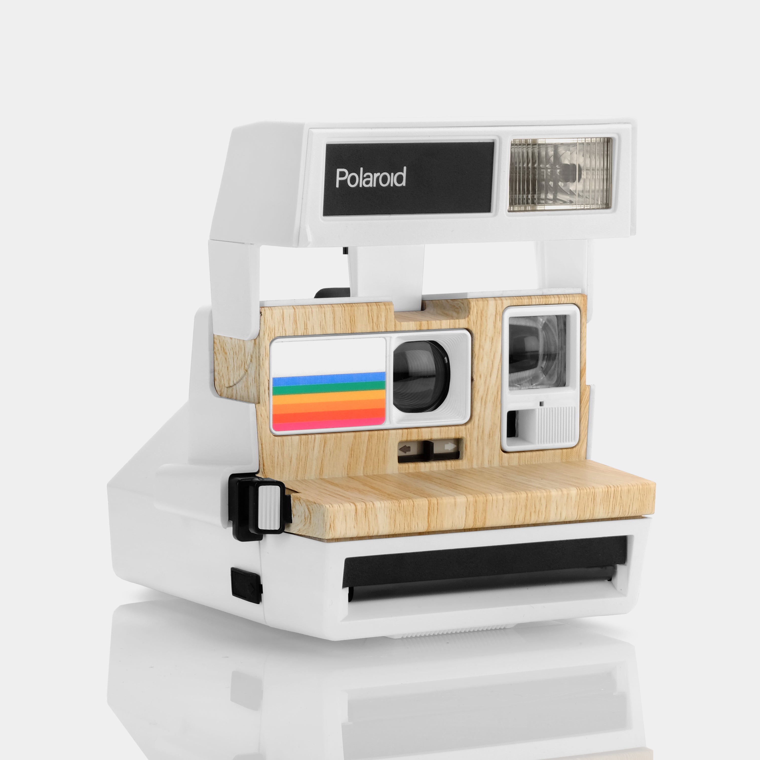 Polaroid 600 One Step Flash Light Oak Instant Film Camera