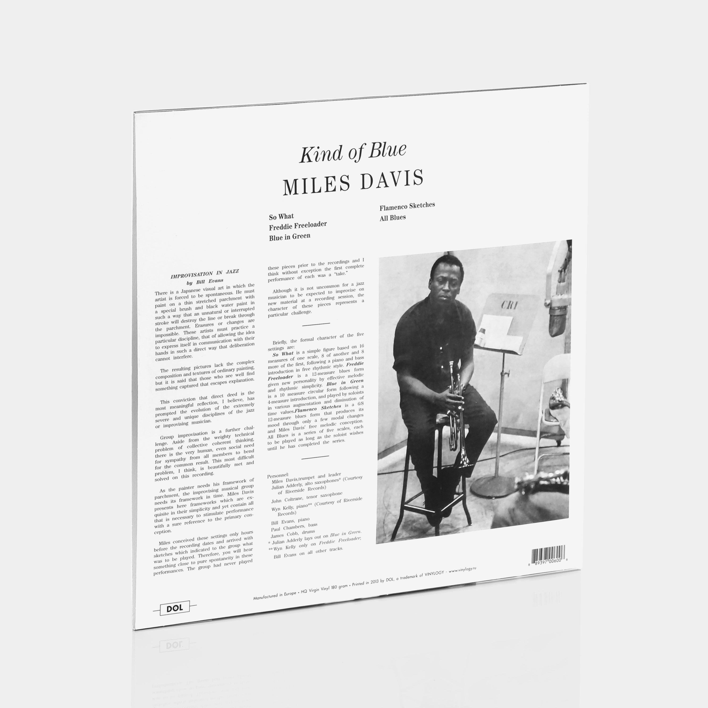 Miles Davis - Kind Of Blue LP Blue Vinyl Record