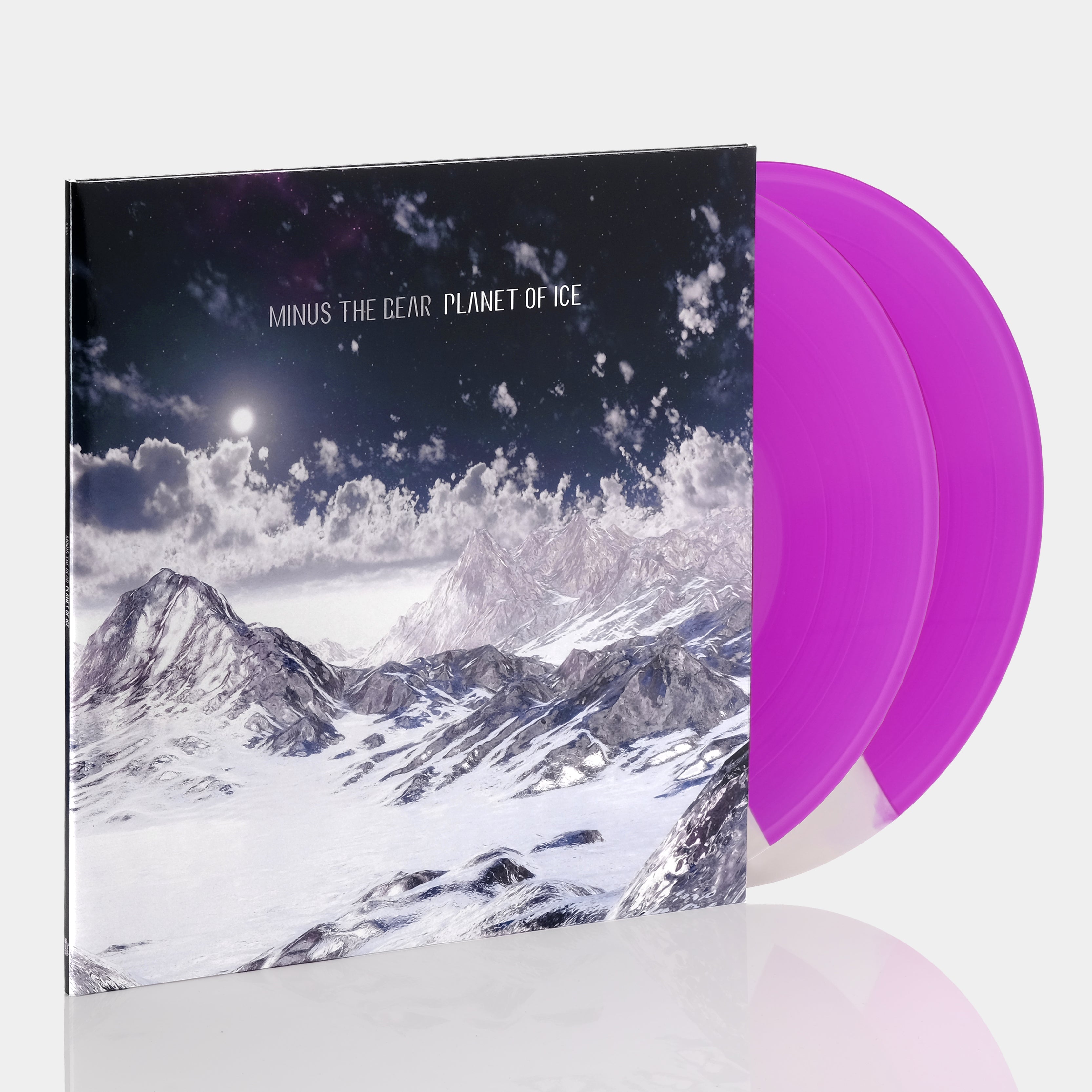 Minus The Bear - Planet Of Ice LP Violet & White Vinyl Record