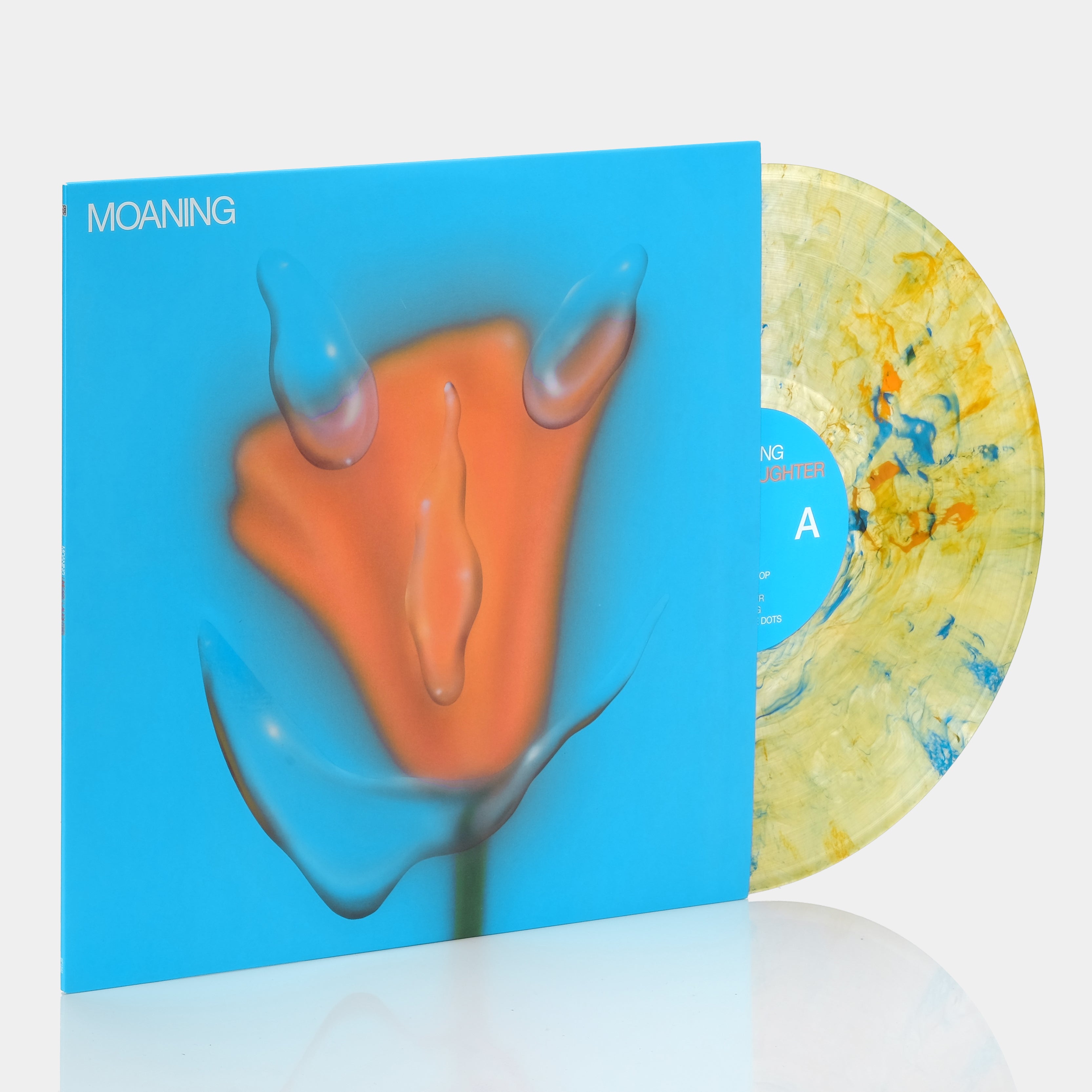 Moaning - Uneasy Laughter LP Clear w/ Blue, Yellow & Orange Splatter Vinyl Record